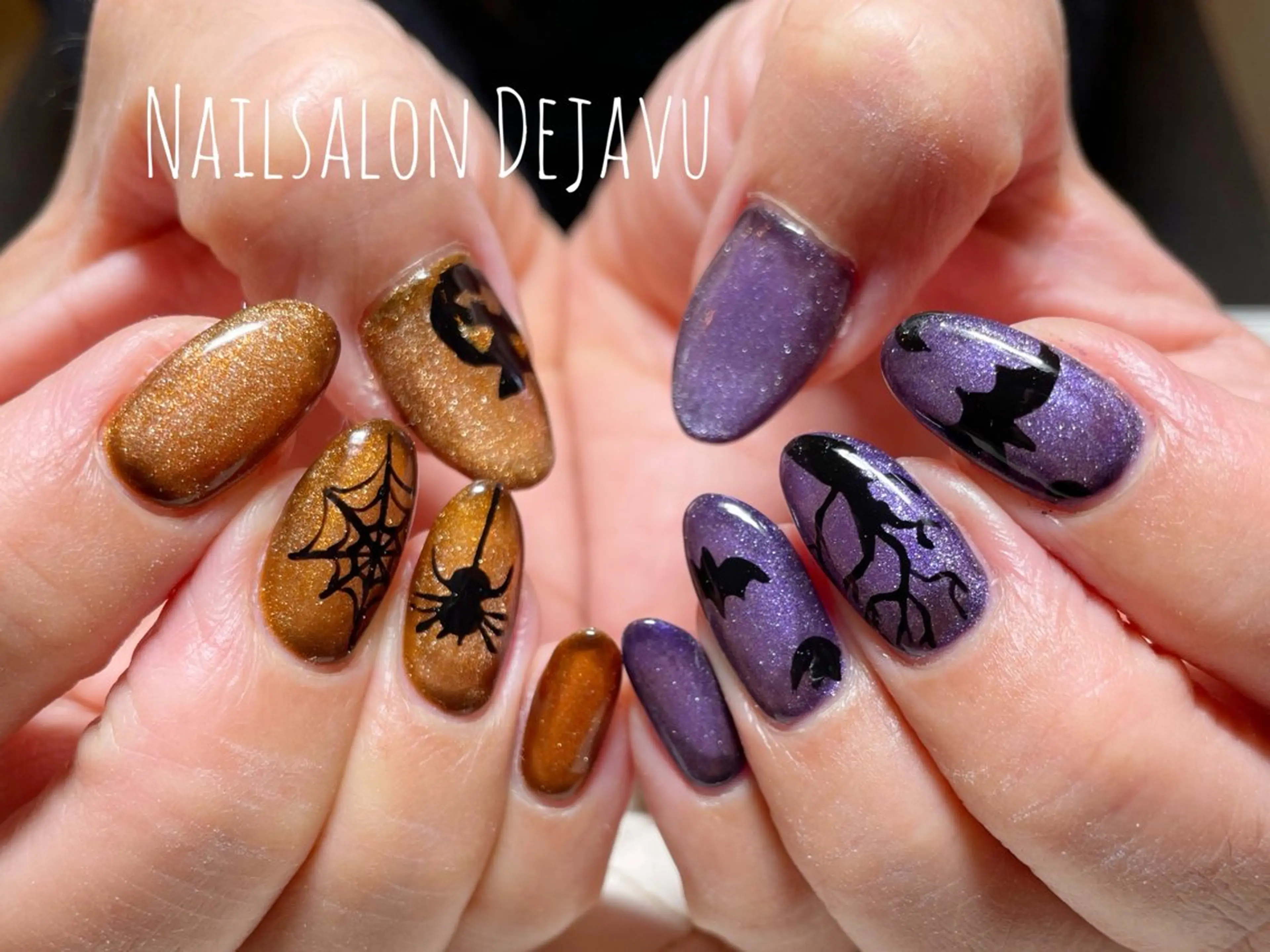 ネイル ハロウィン マグネットネイル ハンドネイル Nailsalon Dejavu  Yokosuka所属・Nailsalon Dejavuのネイルデザイン
