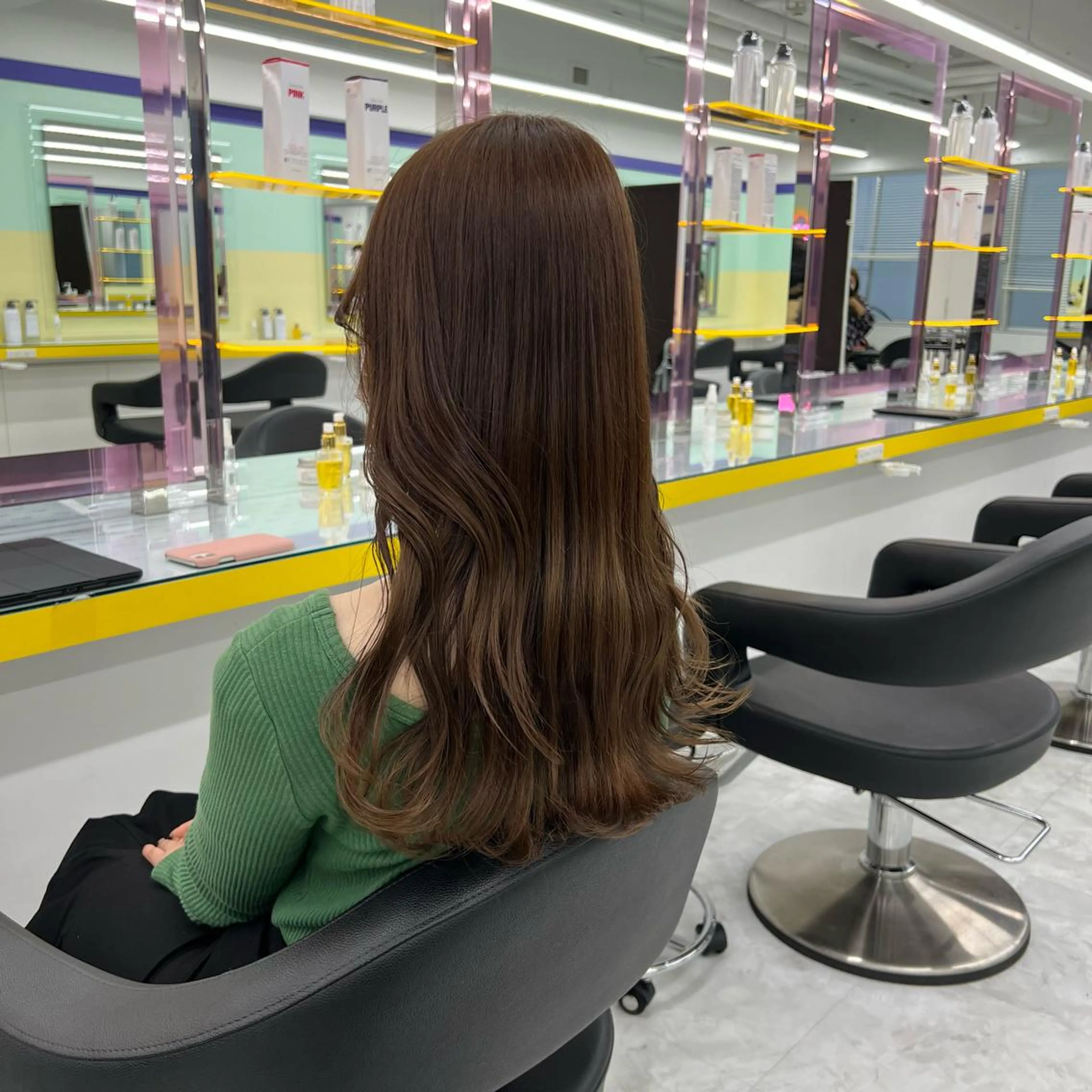 ミディアム カラー パーマ ヘアアレンジ メンズ キッズ ネイル マツエク・マツパ アイブロウ Lumo所属・💖横浜ブリーチなし 💖MIHOのヘアスタイル