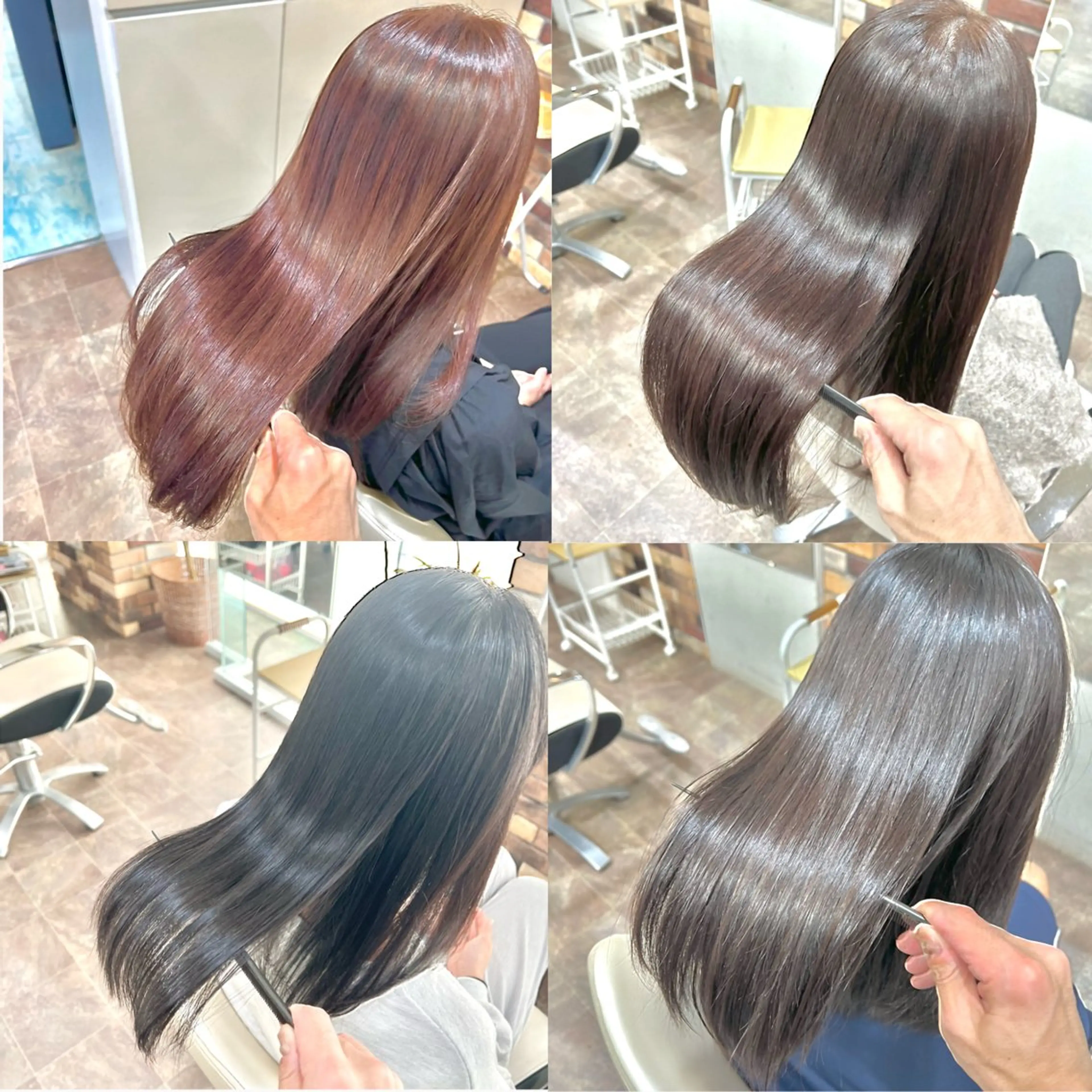 セミロング カラー 髪質改善 縮毛矯正 スパークヘア所属・大人女性の縮毛矯正/ お手入れ簡単/馬渕樹のヘアスタイル