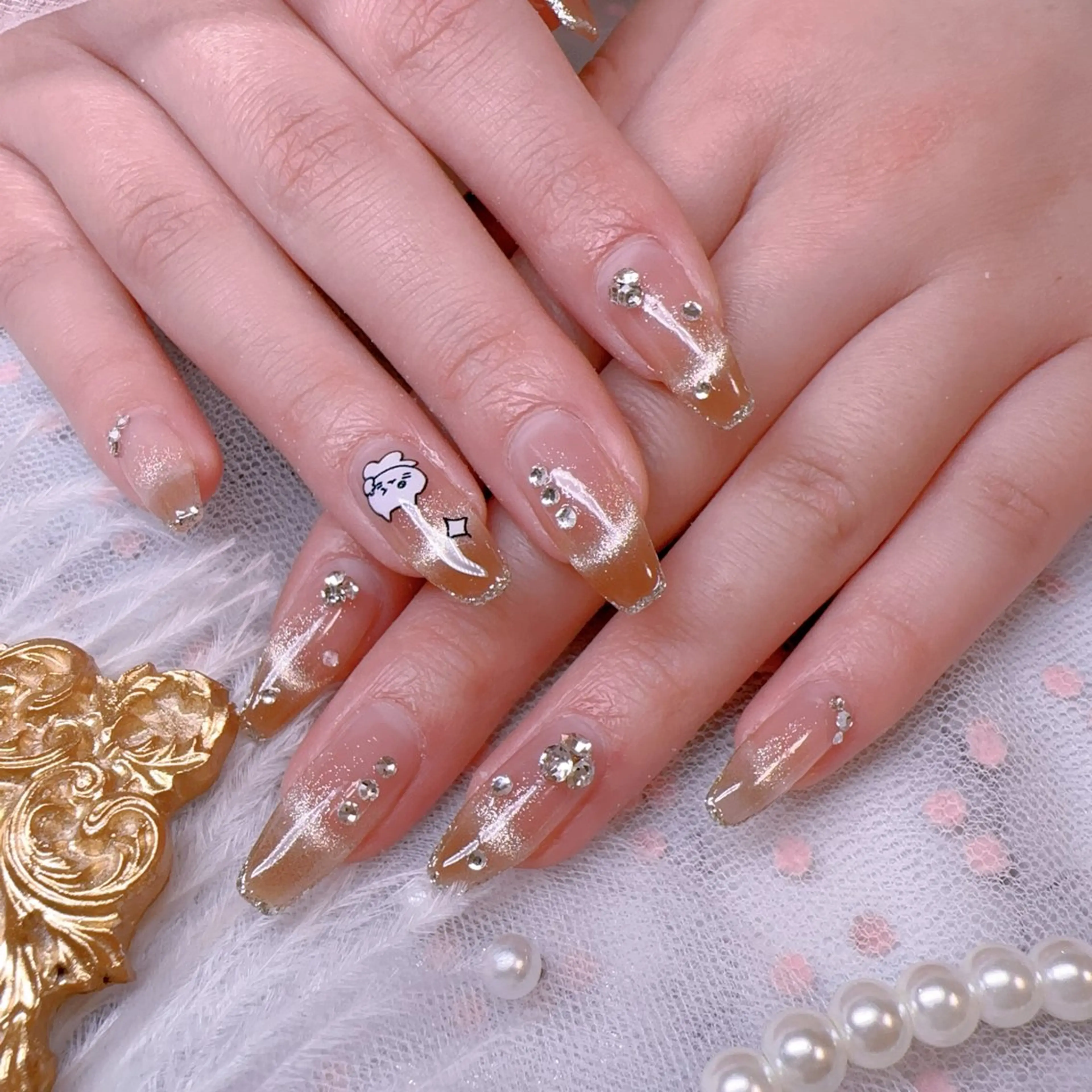 ネイル オーロラネイル フットネイル 韓国ネイル ラメ(グリッター) ラメグラデーション ハンドネイル Belle nail salon 新小岩のネイルデザイン