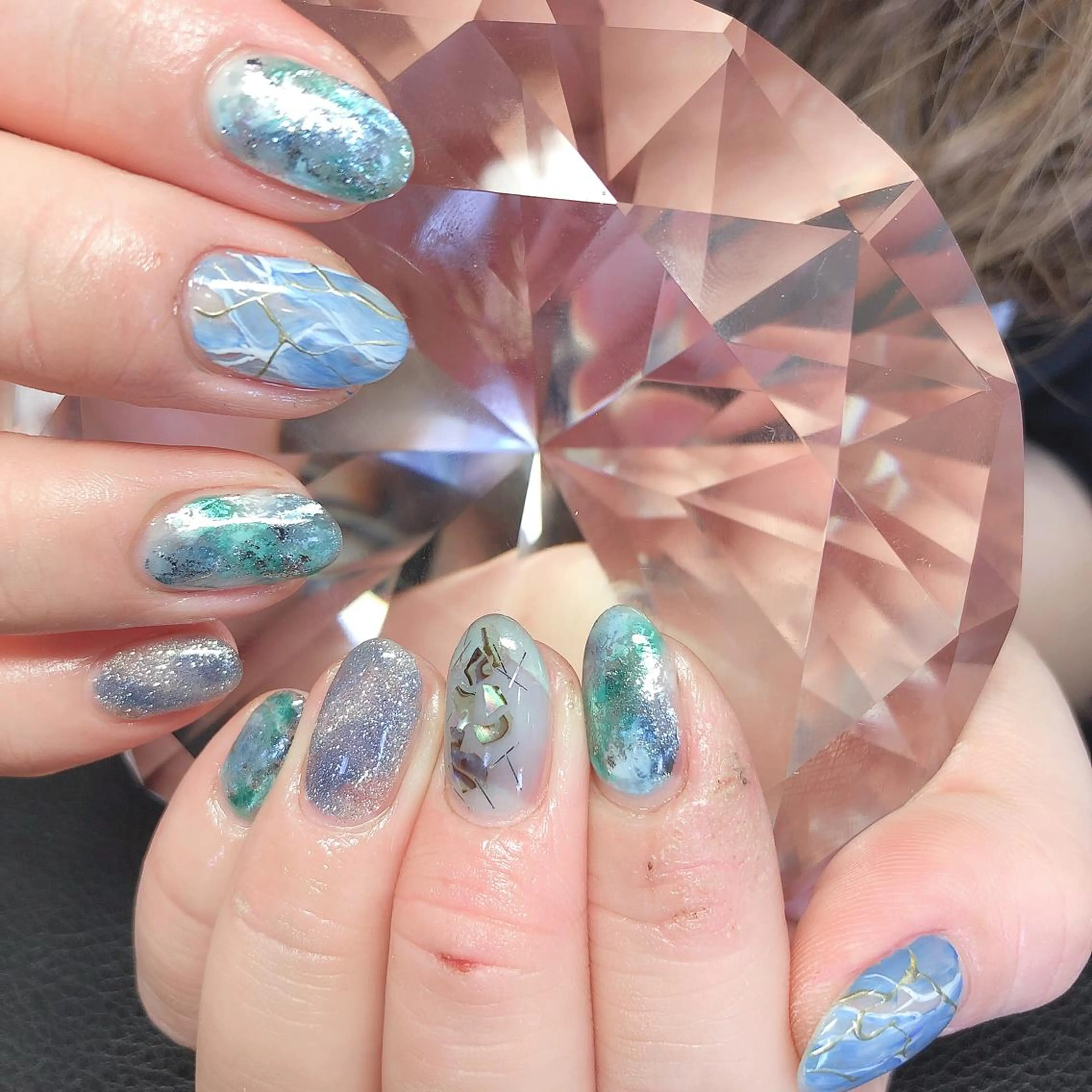 ネイル ブルー 夏ネイル Nail salon  Stella所属・Nail salon Stellaのネイルデザイン