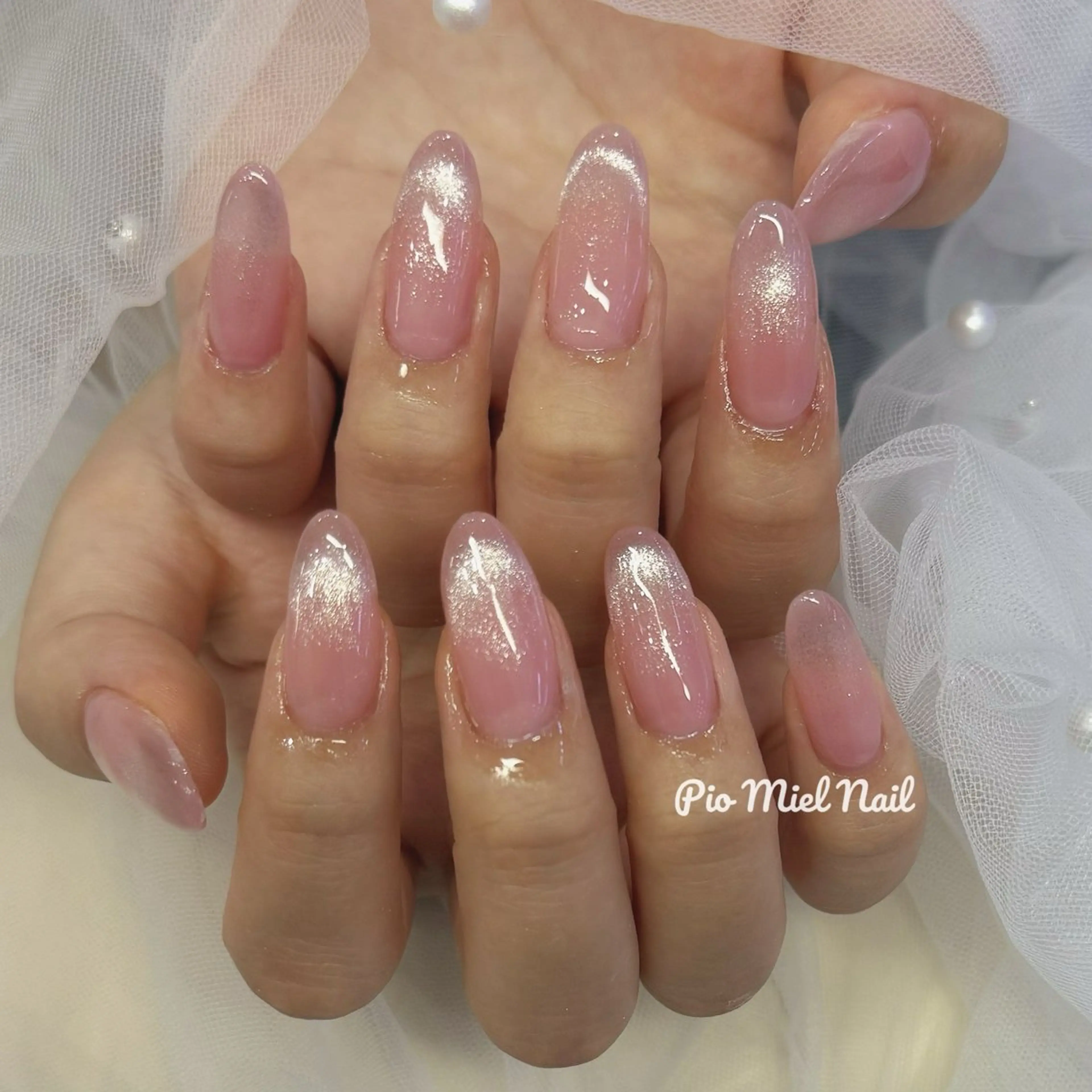 [お気に入りした方限定] 🎀チップ長さだし10本★マグネットフレンチ ¥8500の写真
