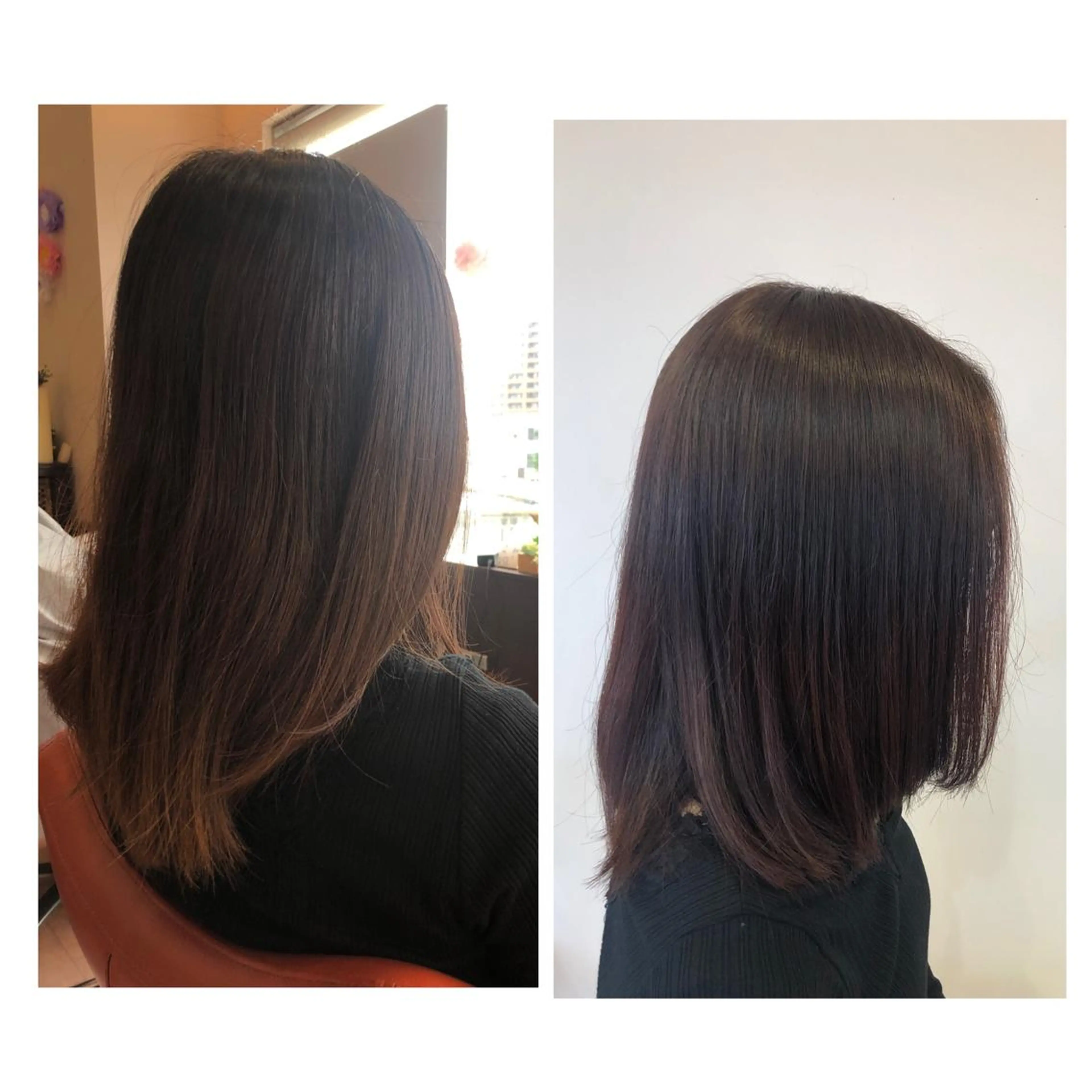 セミロング 顔周りカット レイヤーカット カット ヘアカラー トリートメント やまぐち まりんのヘアスタイル