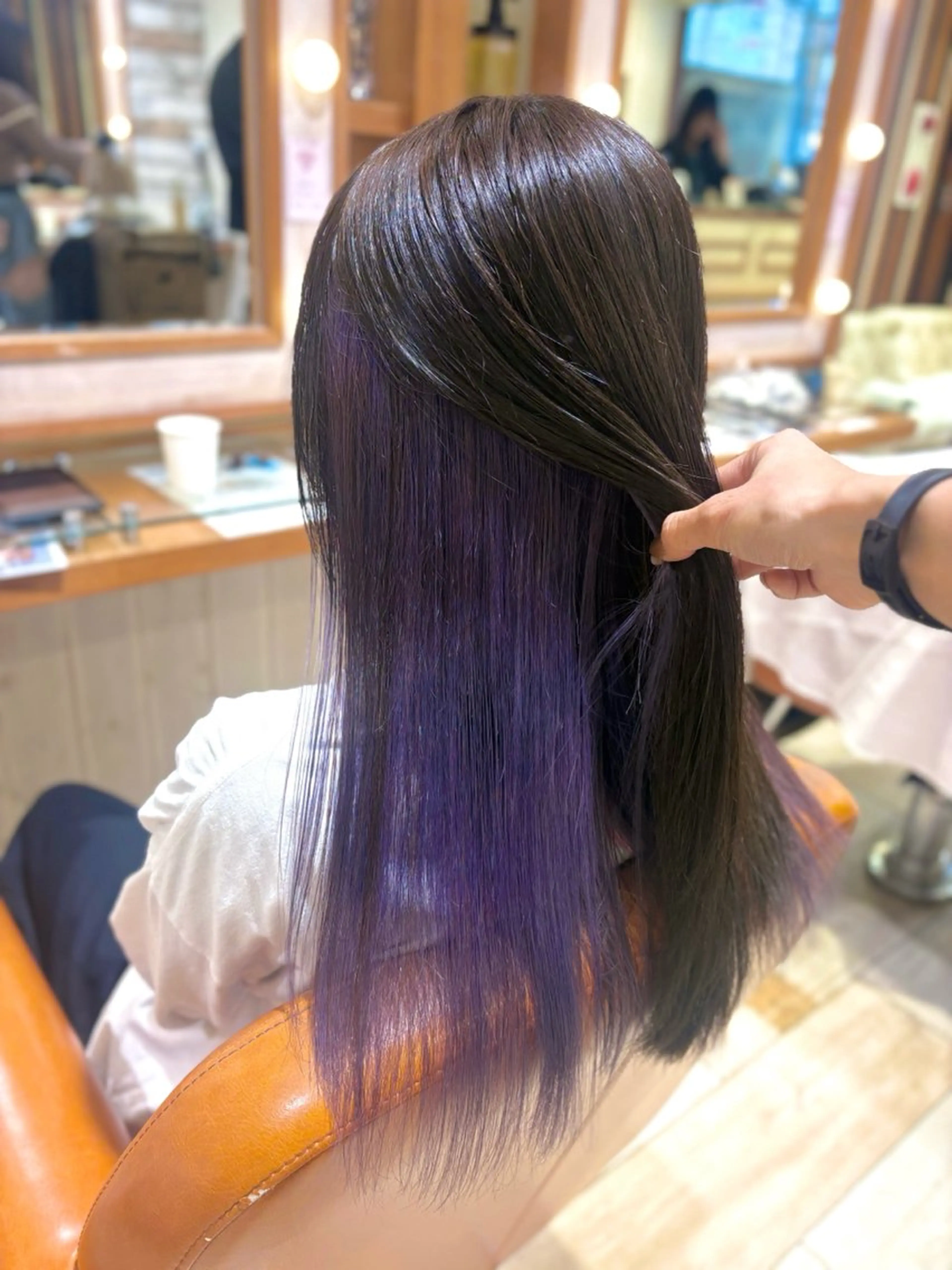 ロング カラー インナーカラー パープルカラー ヘアカラー 🌸小島友梨香🌸 ブリーチカラーのヘアスタイル