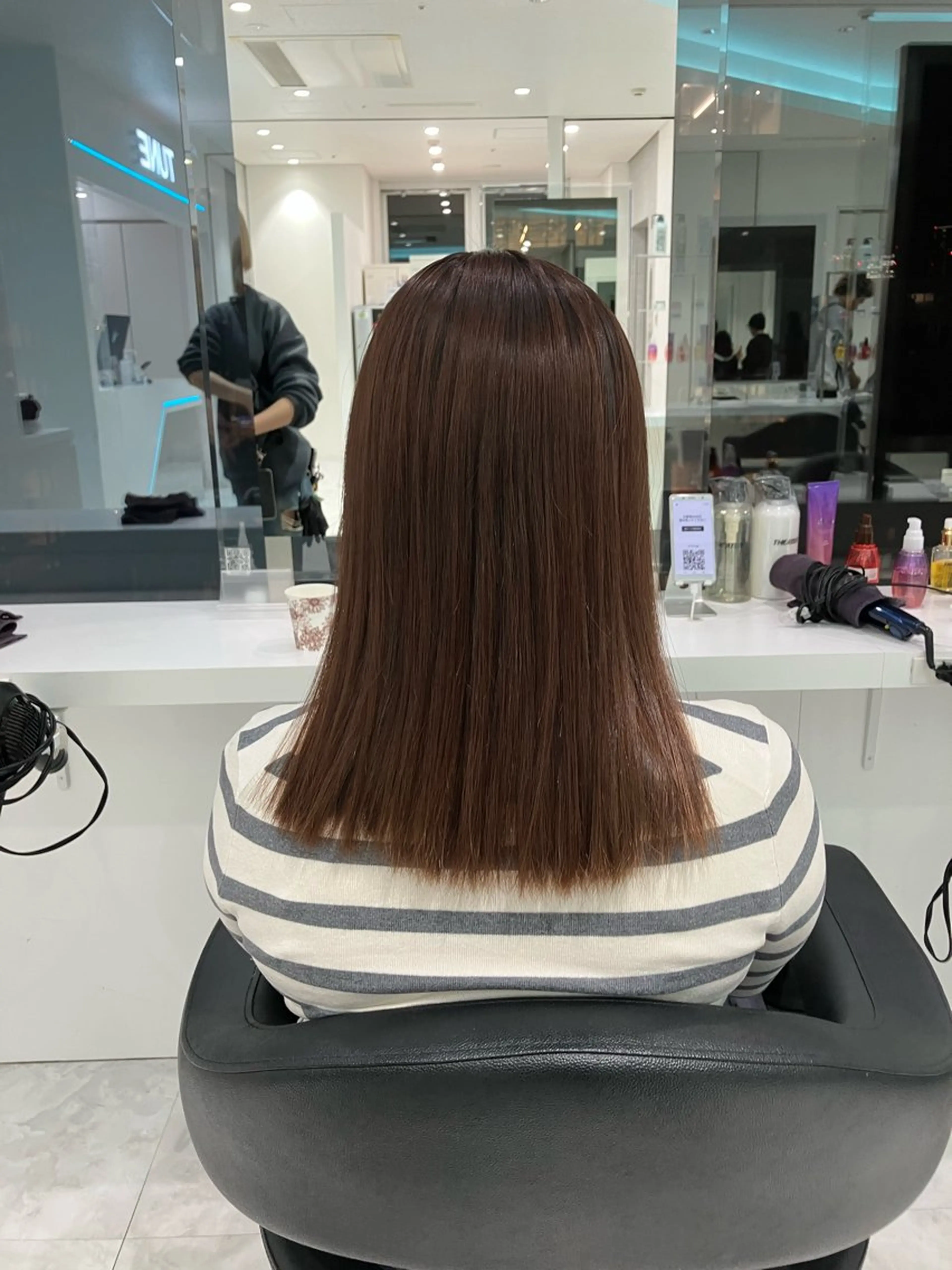 セミロング カラー ヘアアレンジ 🫧透明感ラベンダー 似合わせ🫧あい🫧のヘアスタイル