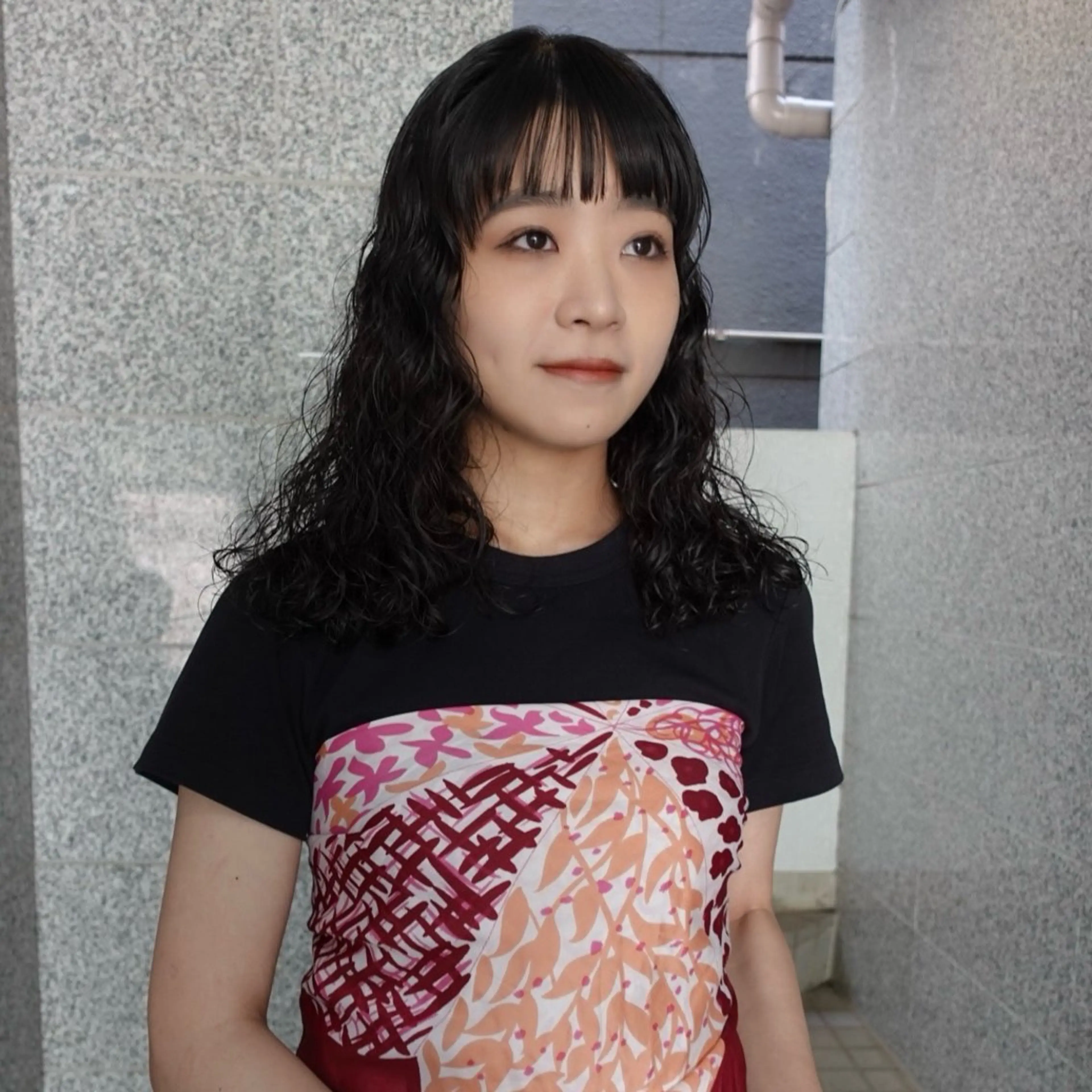 セミロング パーマ ヘアアレンジ セミロングパーマ カット パーマ 🌐サトウ リョウ🌐のヘアスタイル