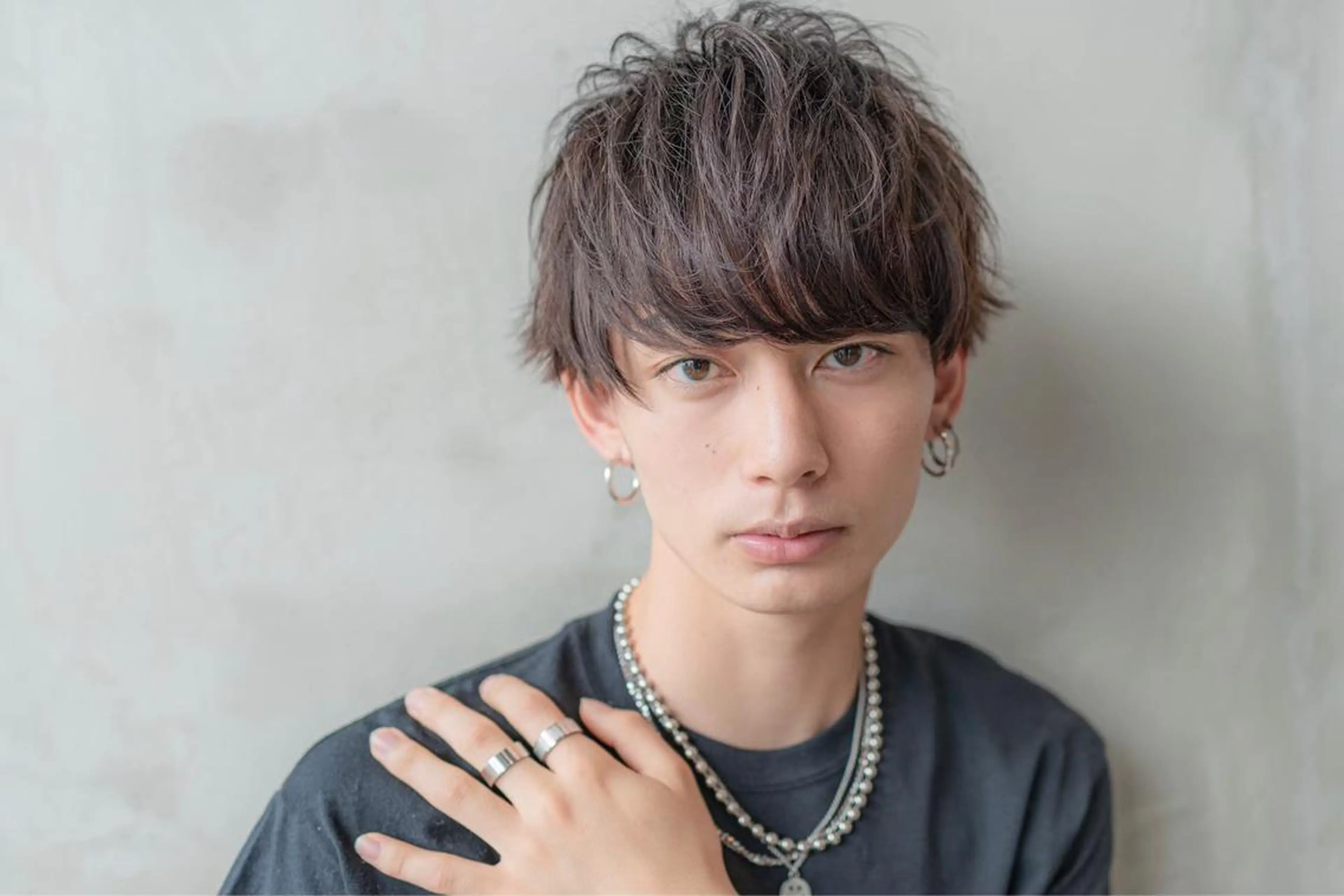 ショート カラー パーマ メンズ 波巻きスパイラルパー マ/シャドウパーマ駿のヘアスタイル