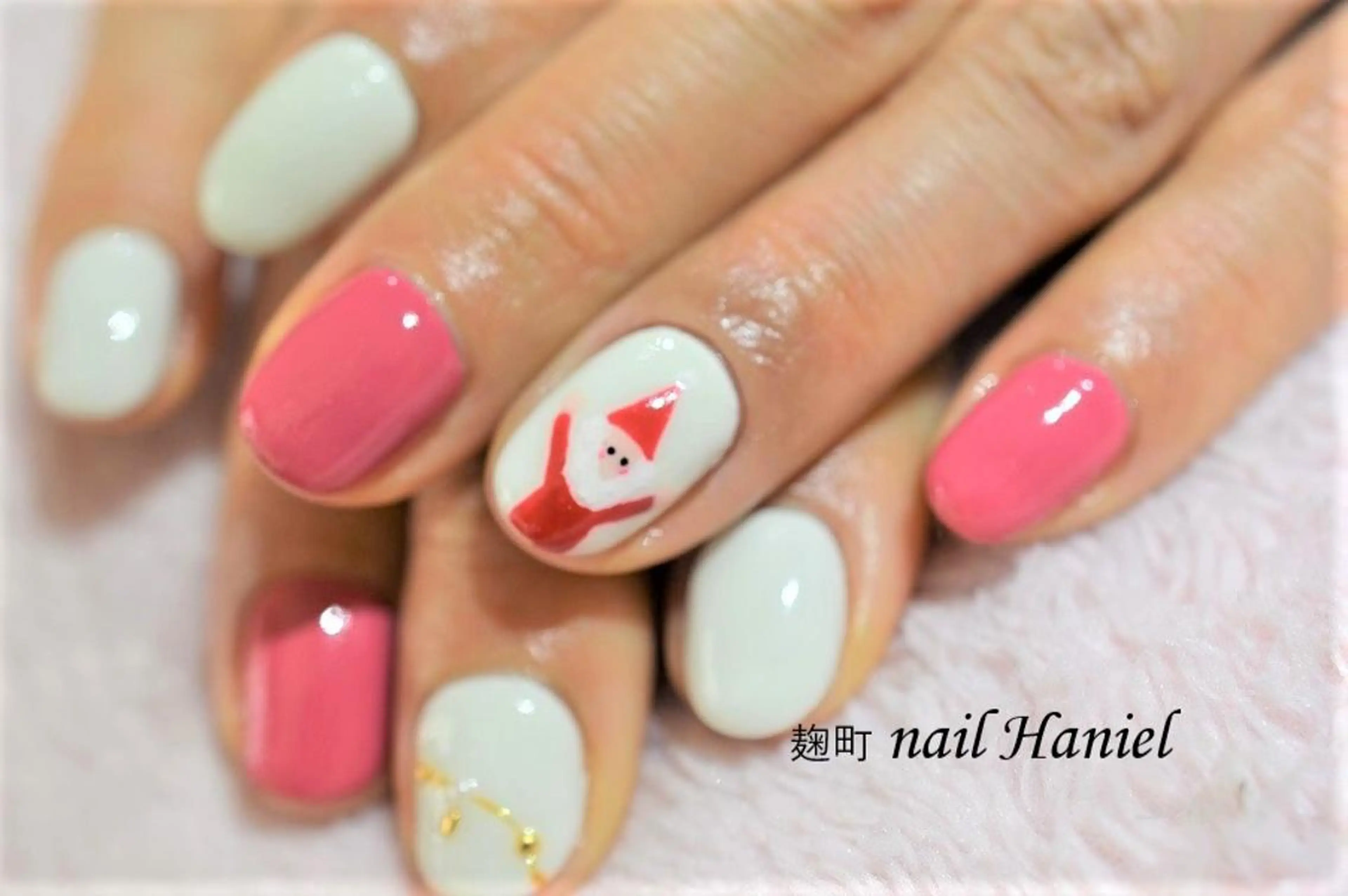ネイル アートネイル ジェルネイル パラジェル 冬ネイル クリスマス nail Haniel所属・半蔵門サロンハニエル 魅神 ちよのネイルデザイン
