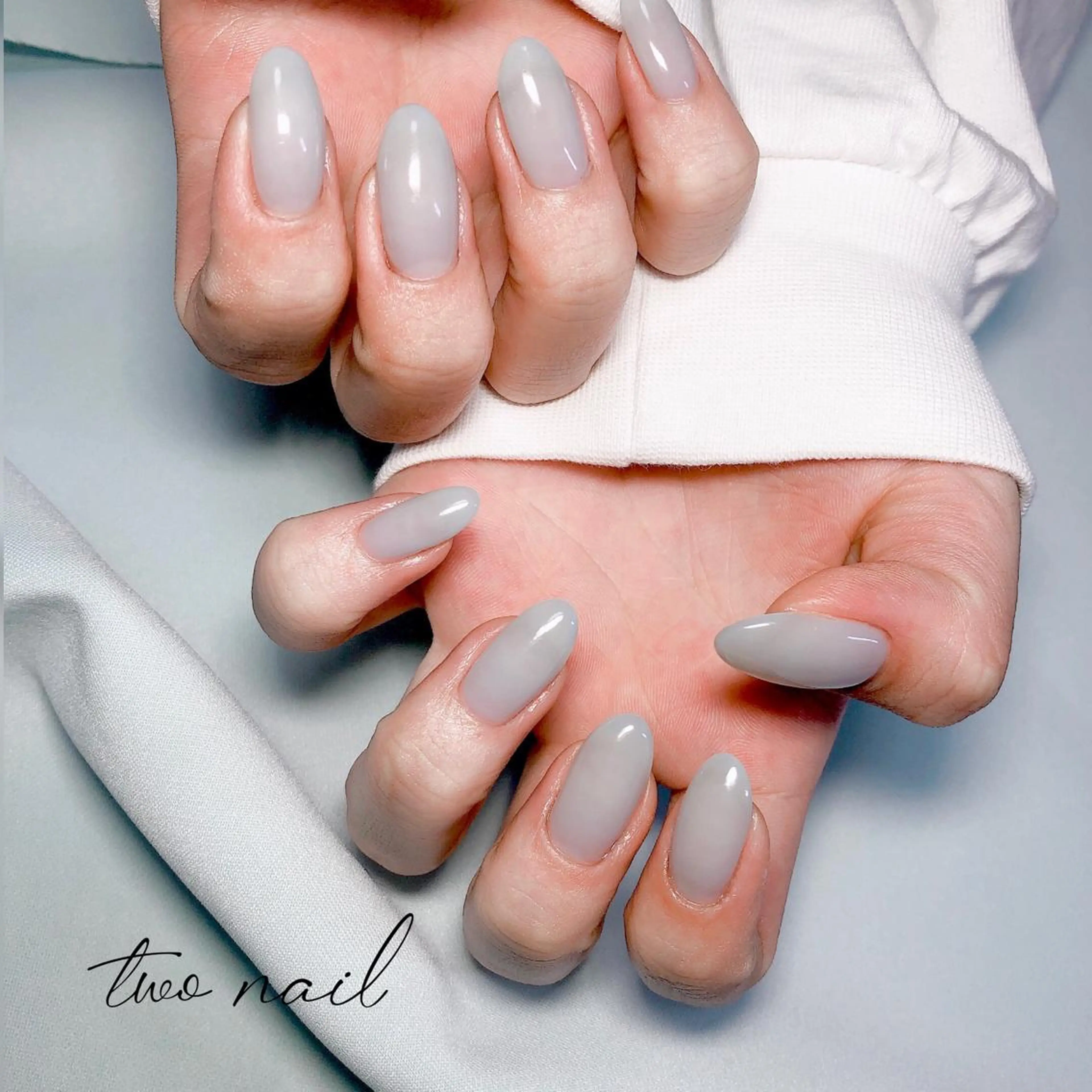 ネイル アートネイル フットネイル ハート ニュアンスネイル ホワイト ハンドネイル two nailのネイルデザイン