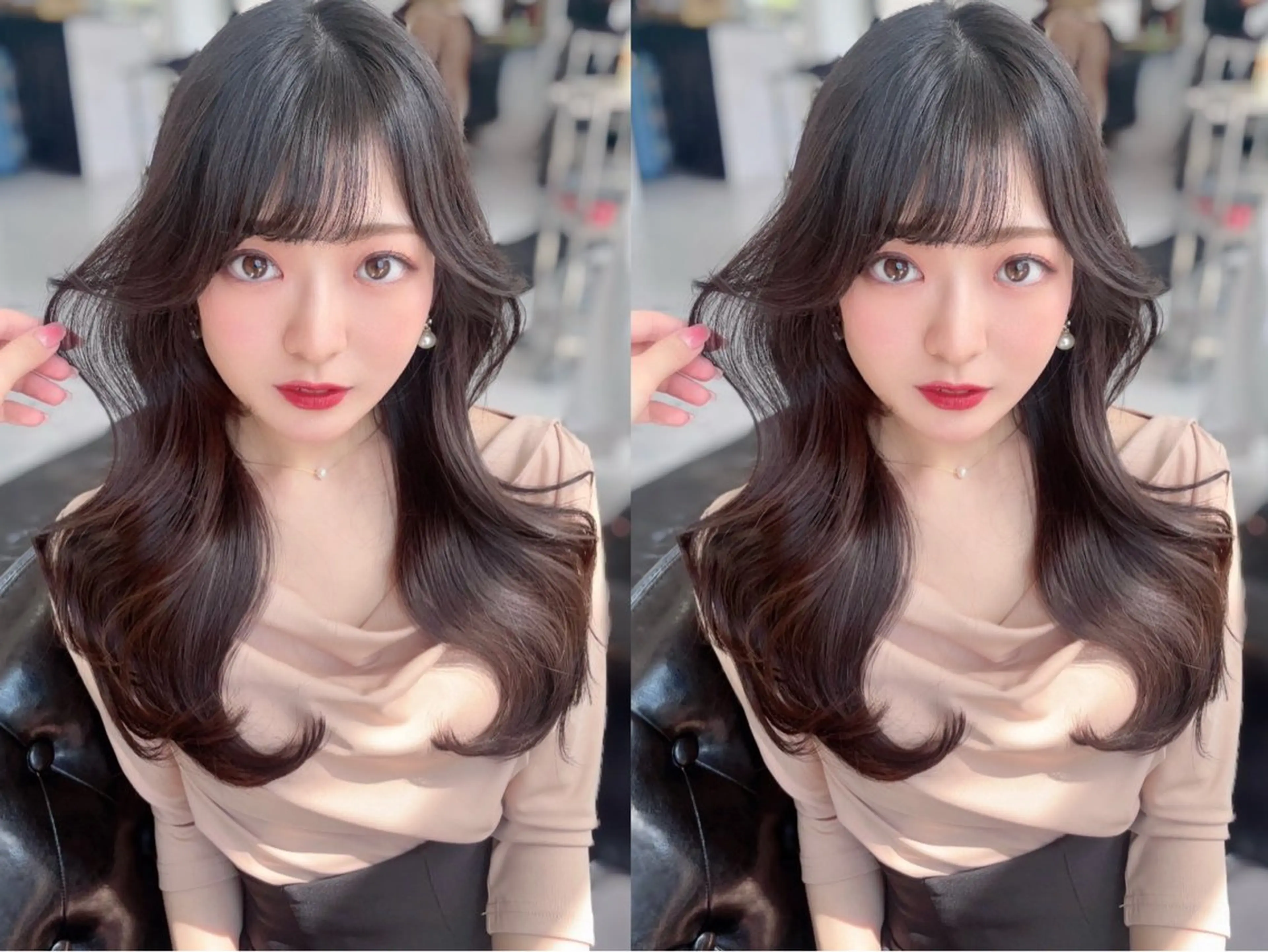 ロング カット トリートメント 韓国ヘア　野々山 ゆうとのヘアスタイル