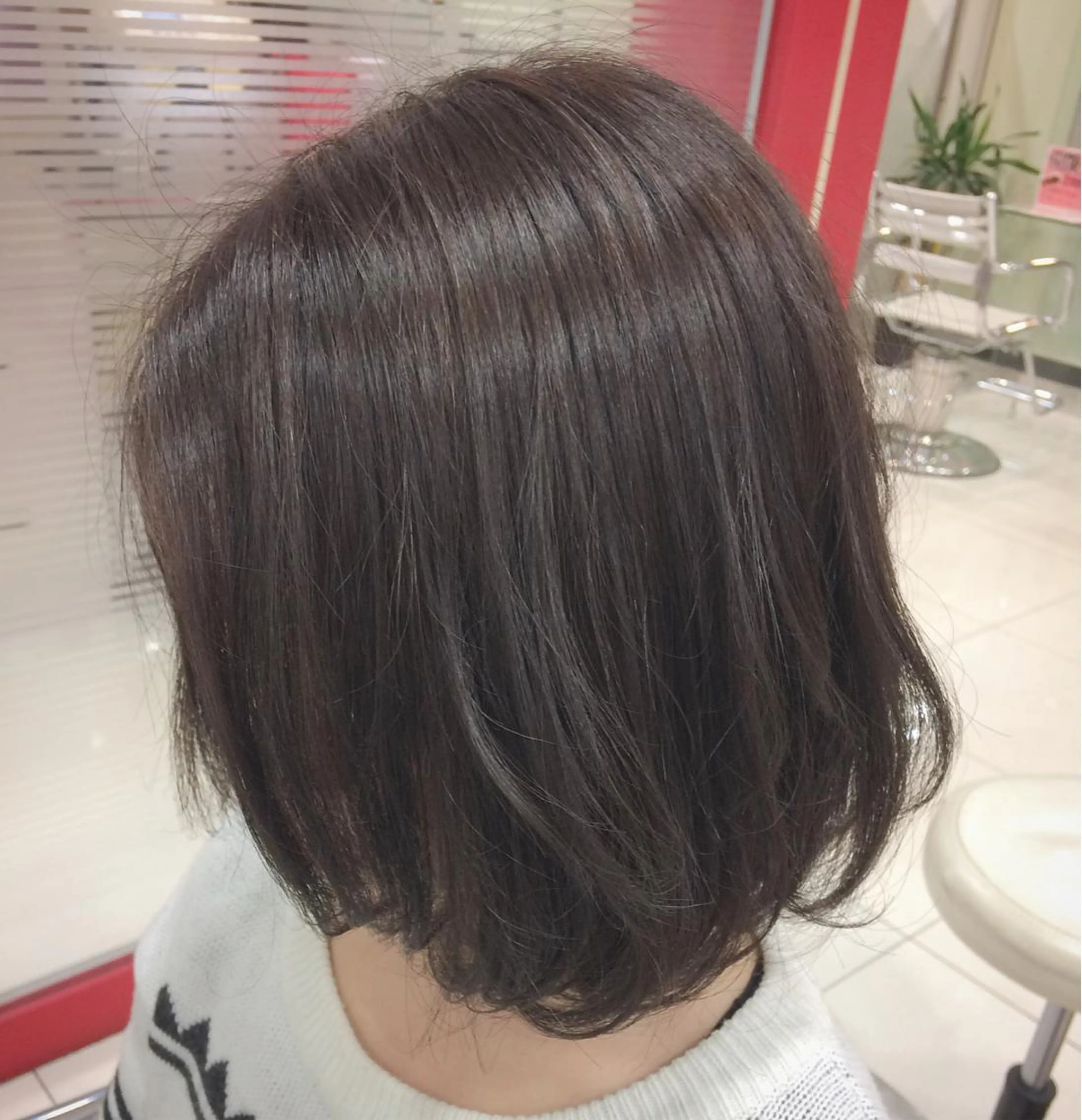 ミディアム カラー ブラウンカラー カシス 得能 雅人のヘアスタイル