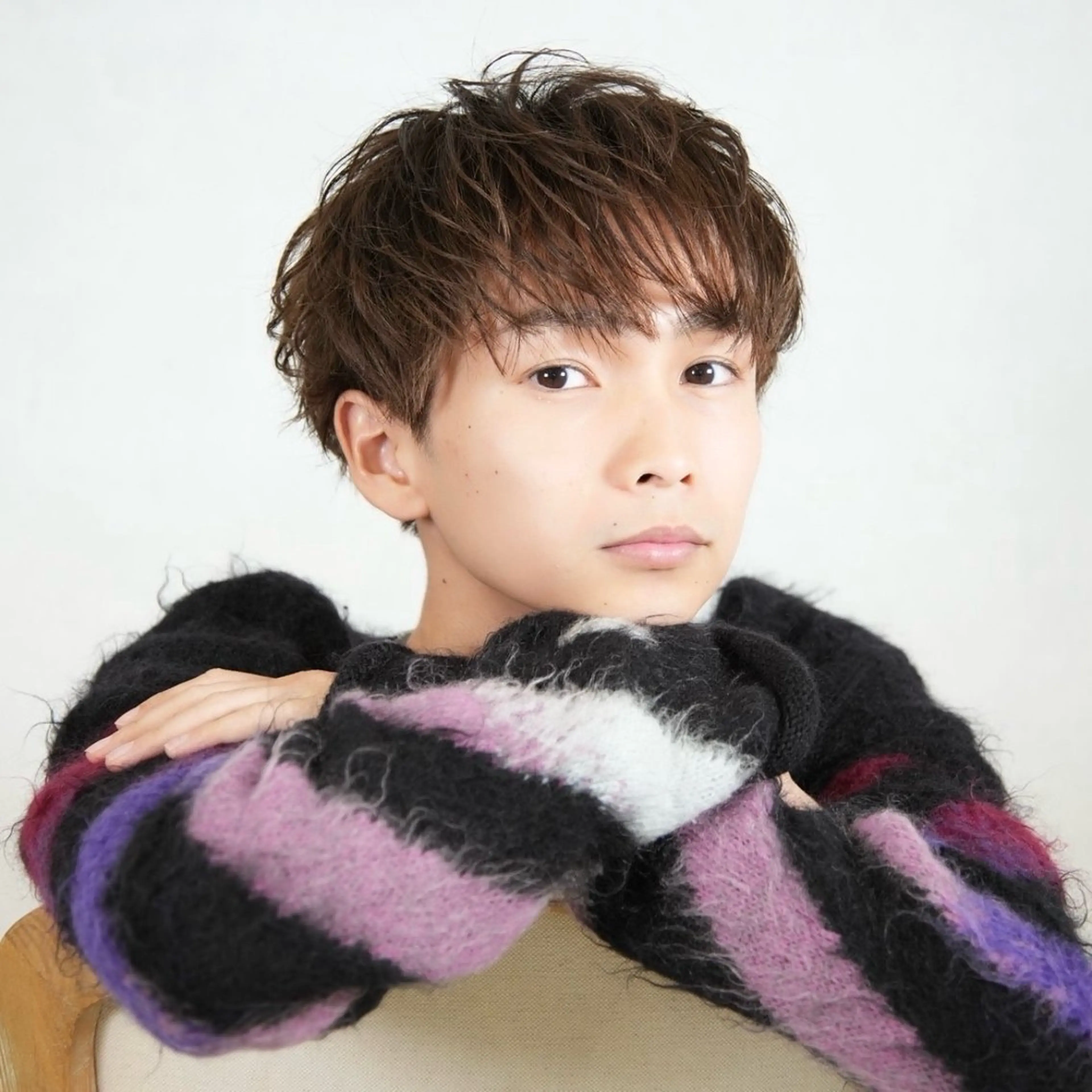 ミディアム カラー パーマ メンズ カット ヘアカラー トリートメント シースルーマッシュ/ メンズ/KYOHEIのヘアスタイル