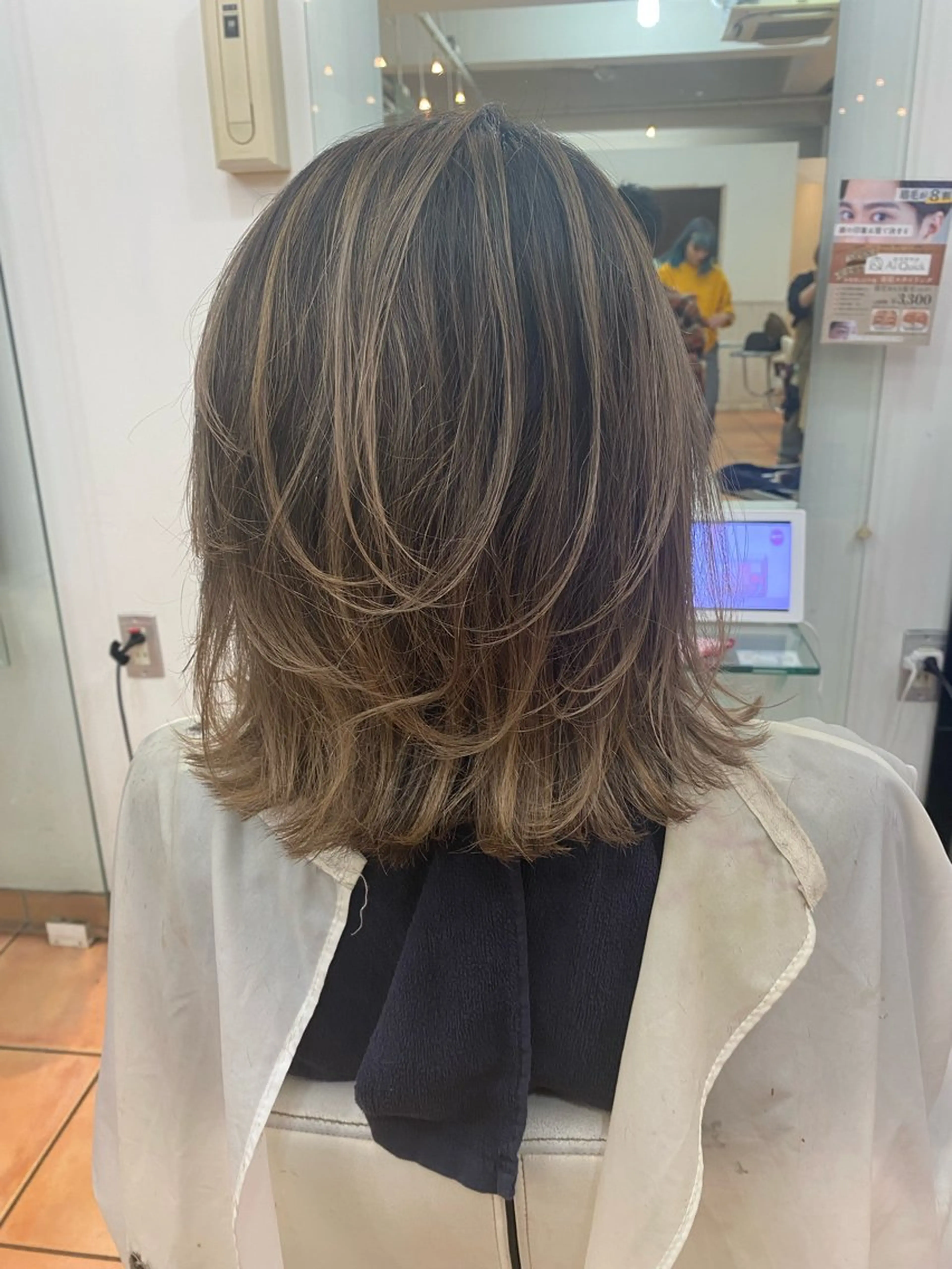 ミディアム ヘアカラー カラー特化 横川　翔希のヘアスタイル