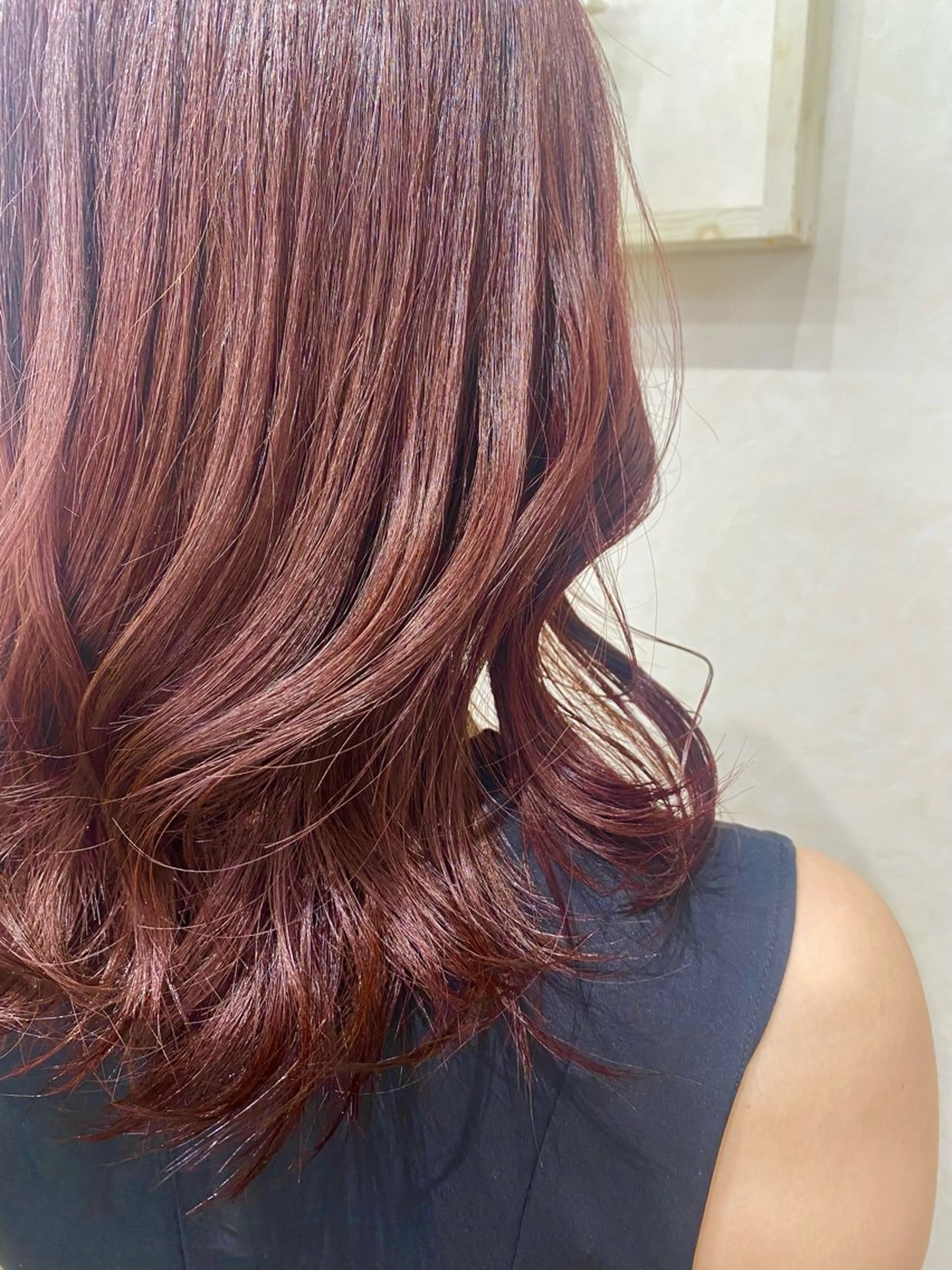 ミディアム カラー ブリーチ ブラウンカラー ダブルカラー イルミナカラー オリーブカラー カット ヘアカラー トリートメント N°+aero 😊れいか😊のヘアスタイル