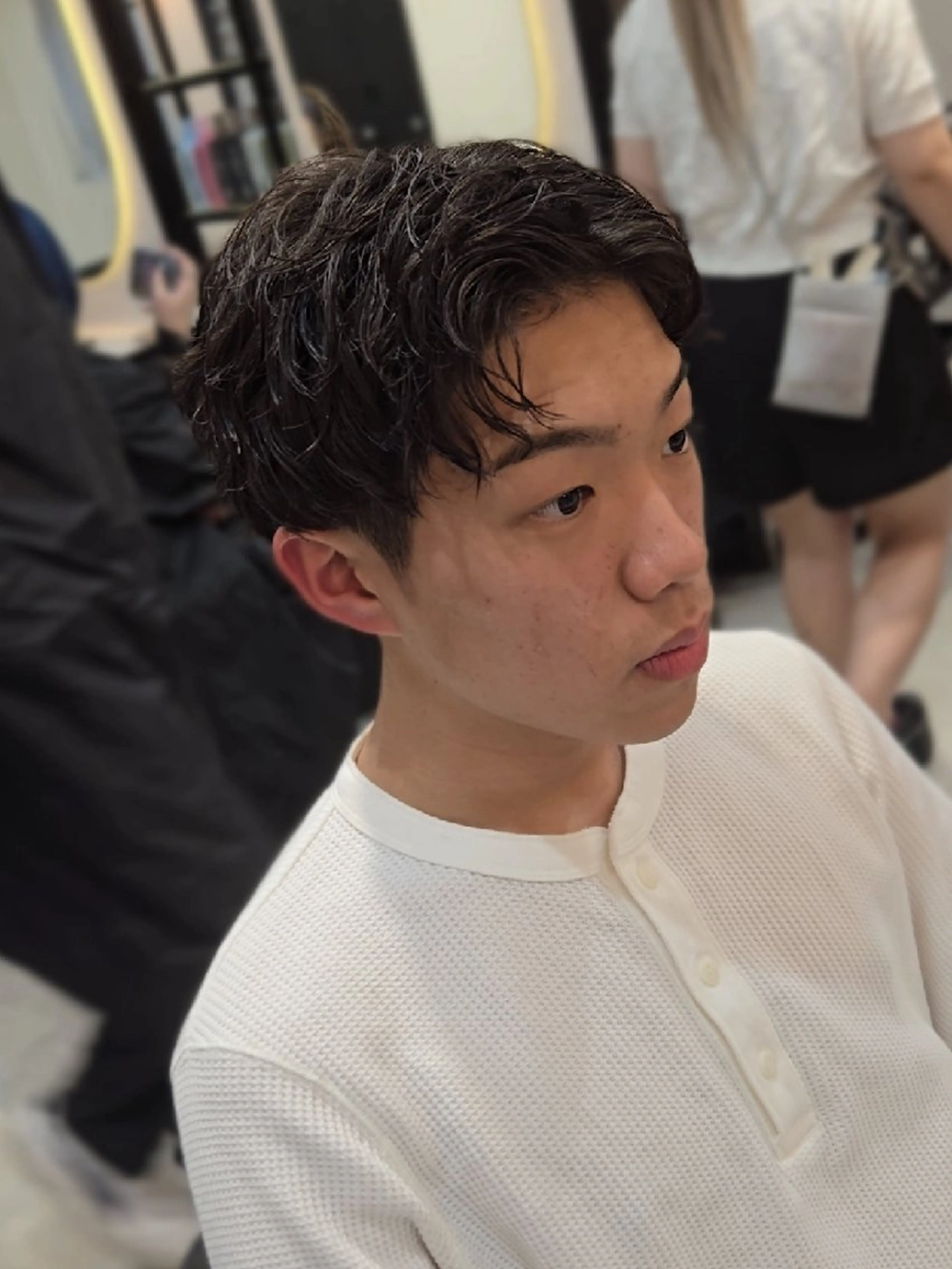メンズ ショート パーマ カット パーマ ヘアセット Lapis 名古屋駅前店所属・LEN名古屋/パーマ メンズ特化美容師のヘアスタイル