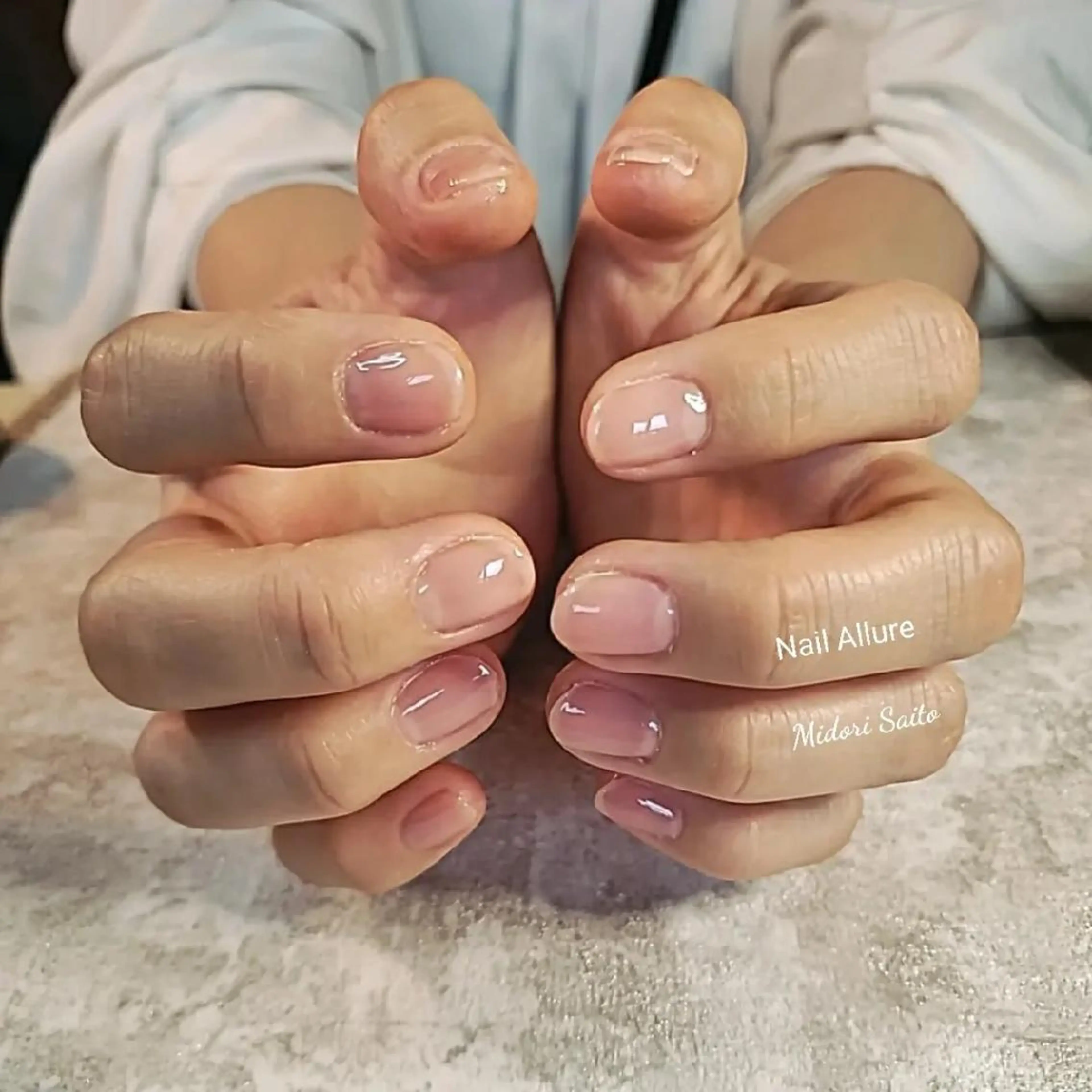 ネイル ジェルネイル オフィスネイル ワンカラーネイル Nail Allure(ネイル アルーア)所属・Nail Allureのネイルデザイン