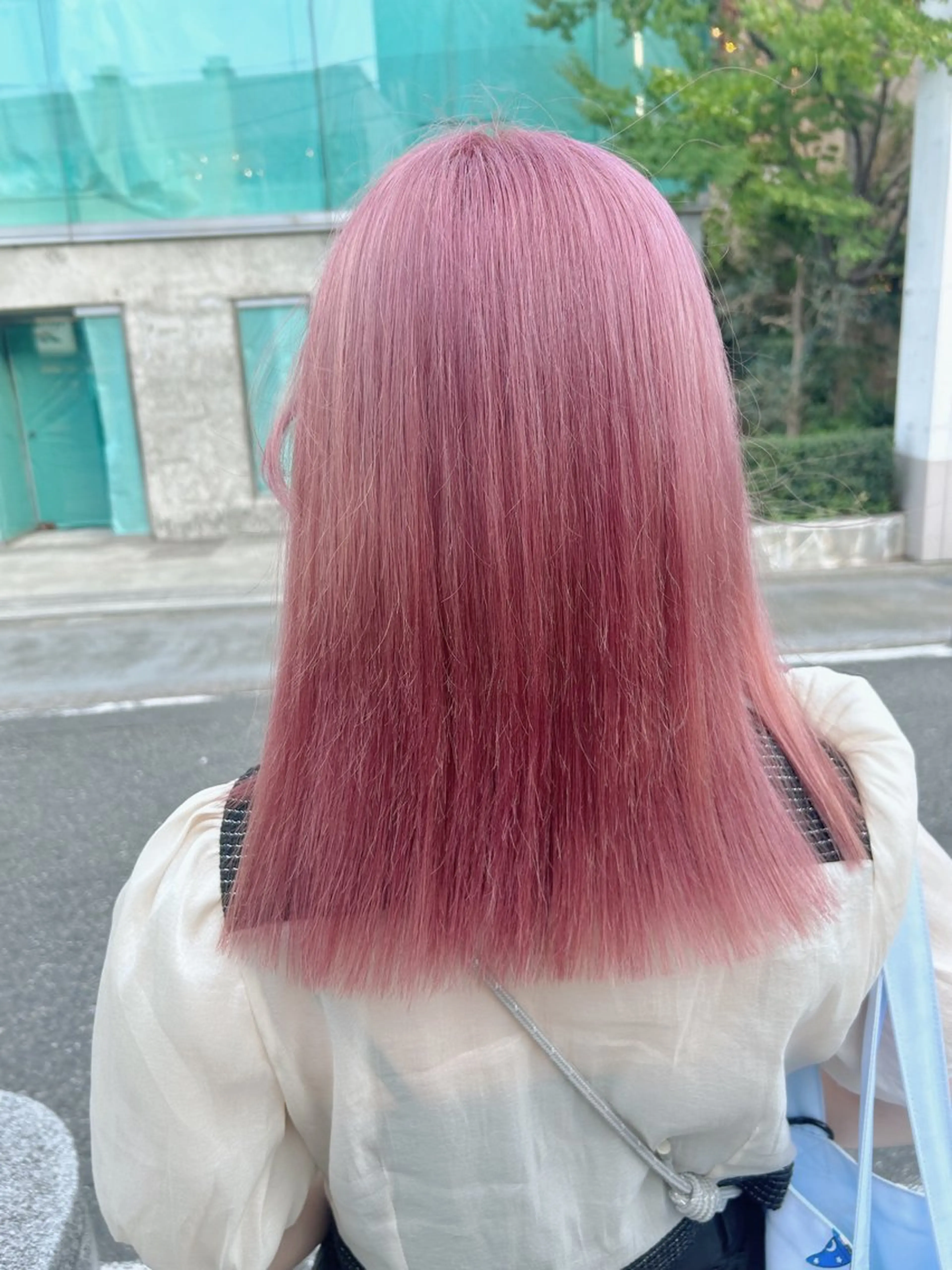 ミディアム カラー ヘアアレンジ カット ヘアカラー 💕誰より可愛い💕 ピンク🎀YUUKAのヘアスタイル