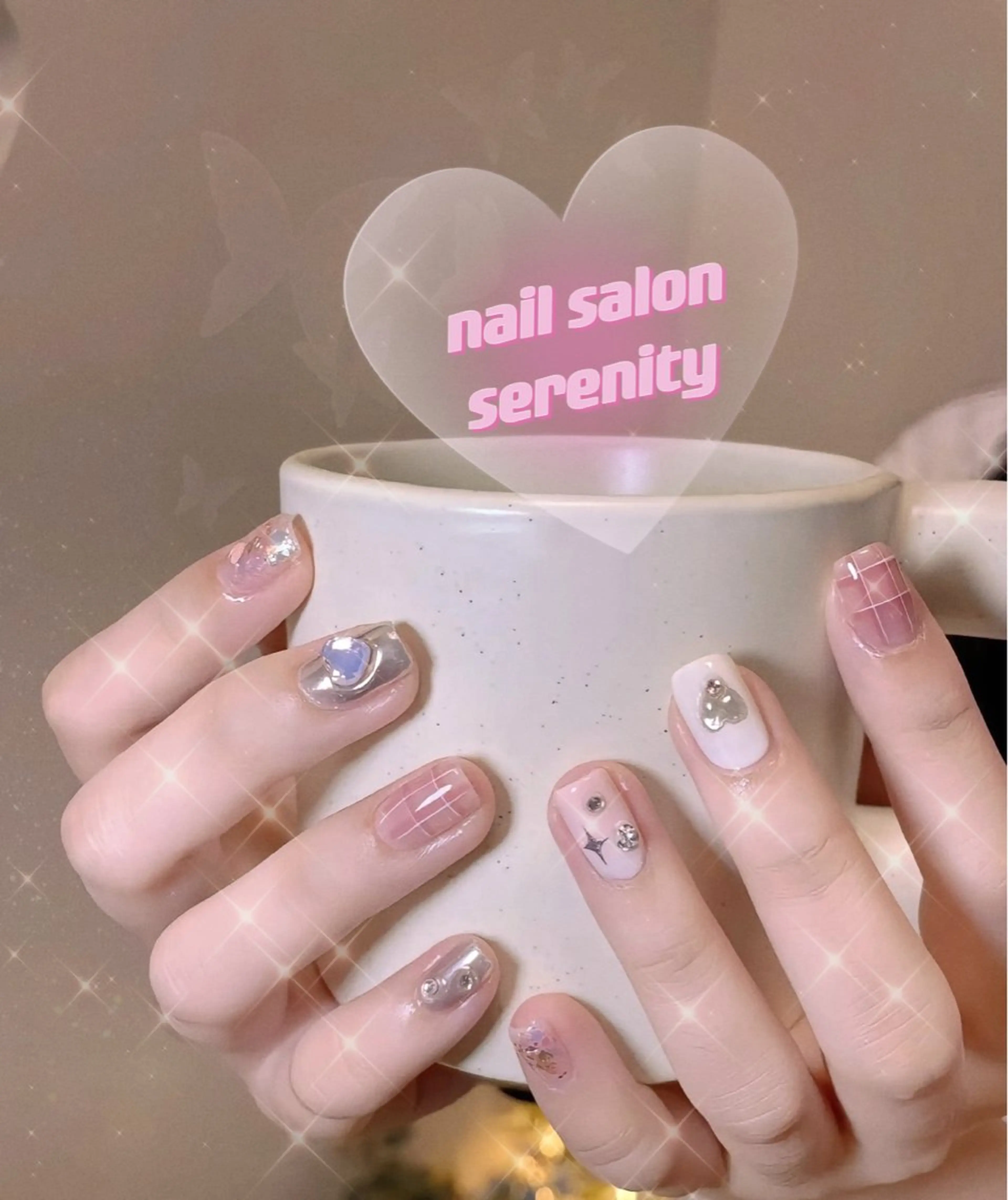 ネイル ハンドネイル ハンドケア ✨Serenity ワンホンネイルのネイルデザイン