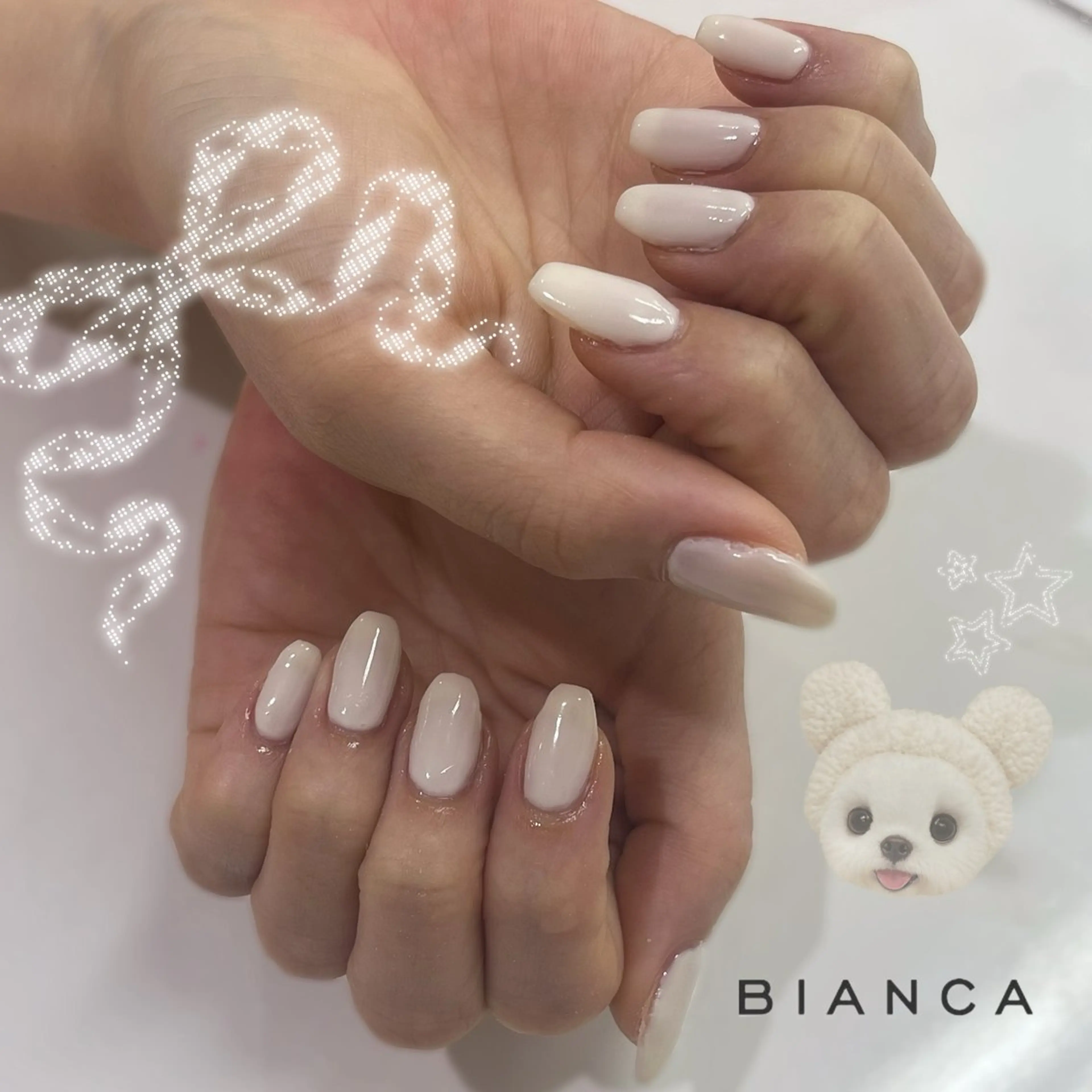 ネイル ハンドネイル Bianca 横関 野々香.｡.:*☆のネイルデザイン