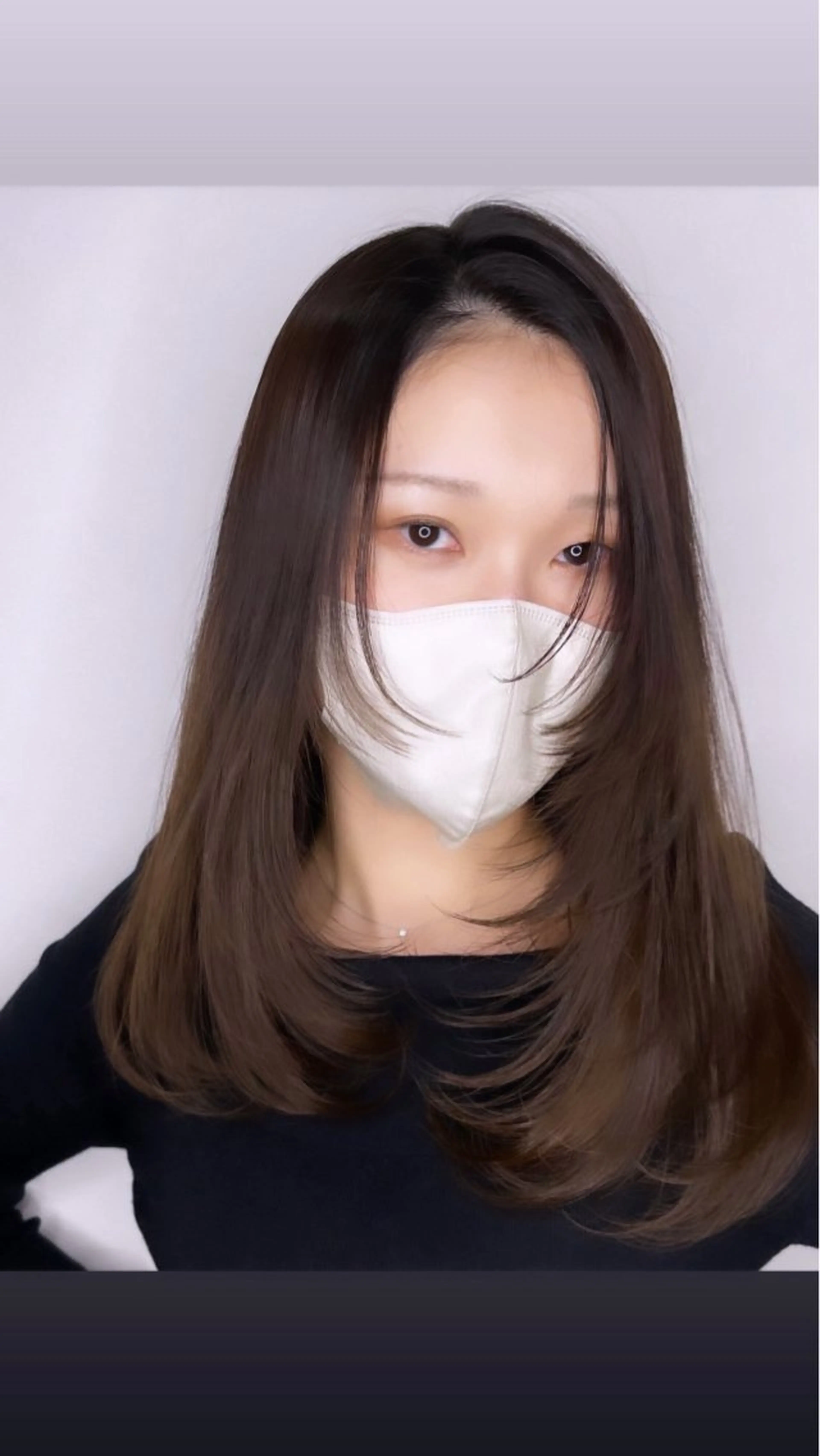 セミロング カット ヘアカラー トリートメント 剣持友希/高崎 ifh iizukaのヘアスタイル
