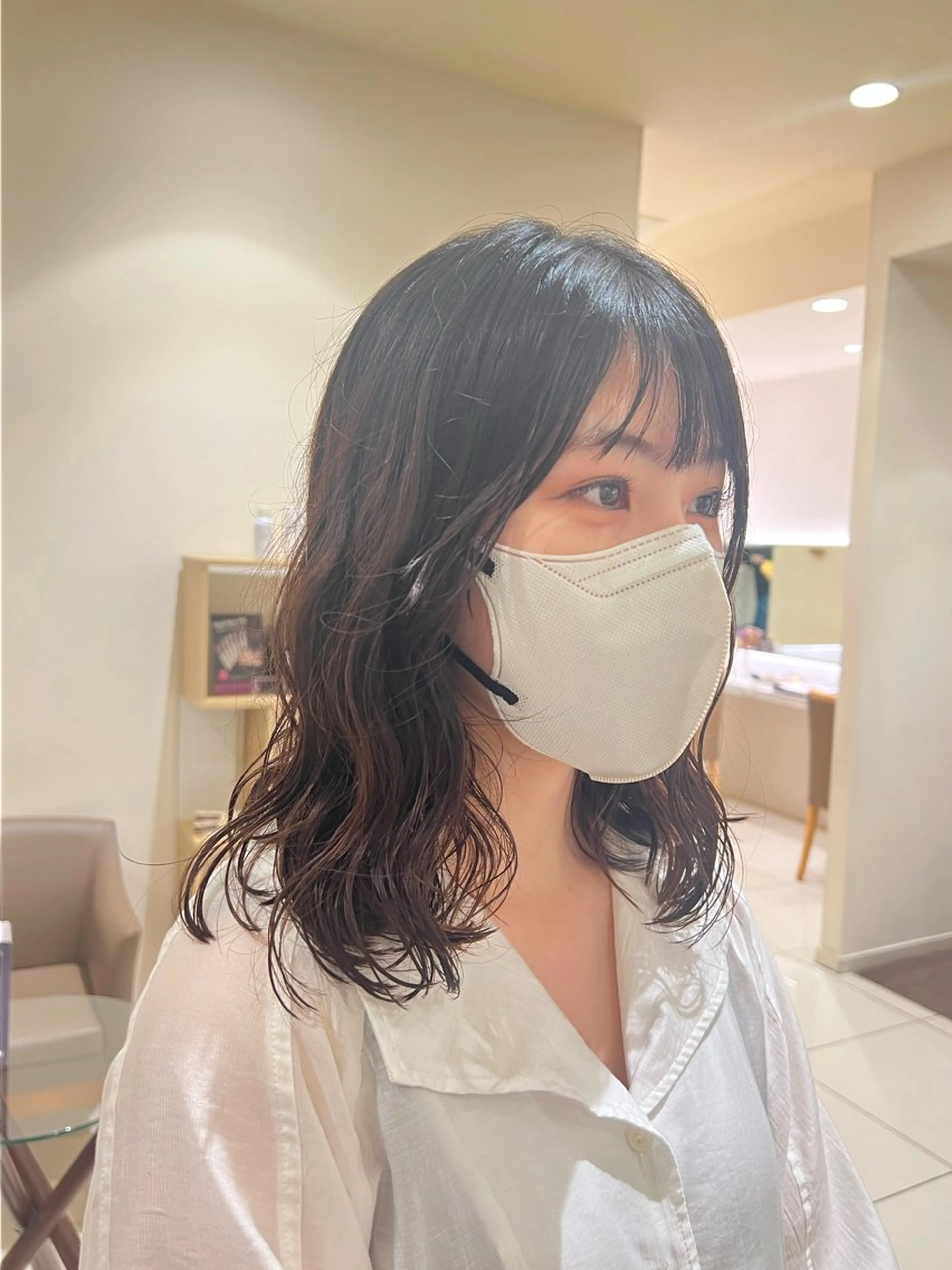 ミディアム 顔まわりカット🥀 原ちひろのヘアスタイル