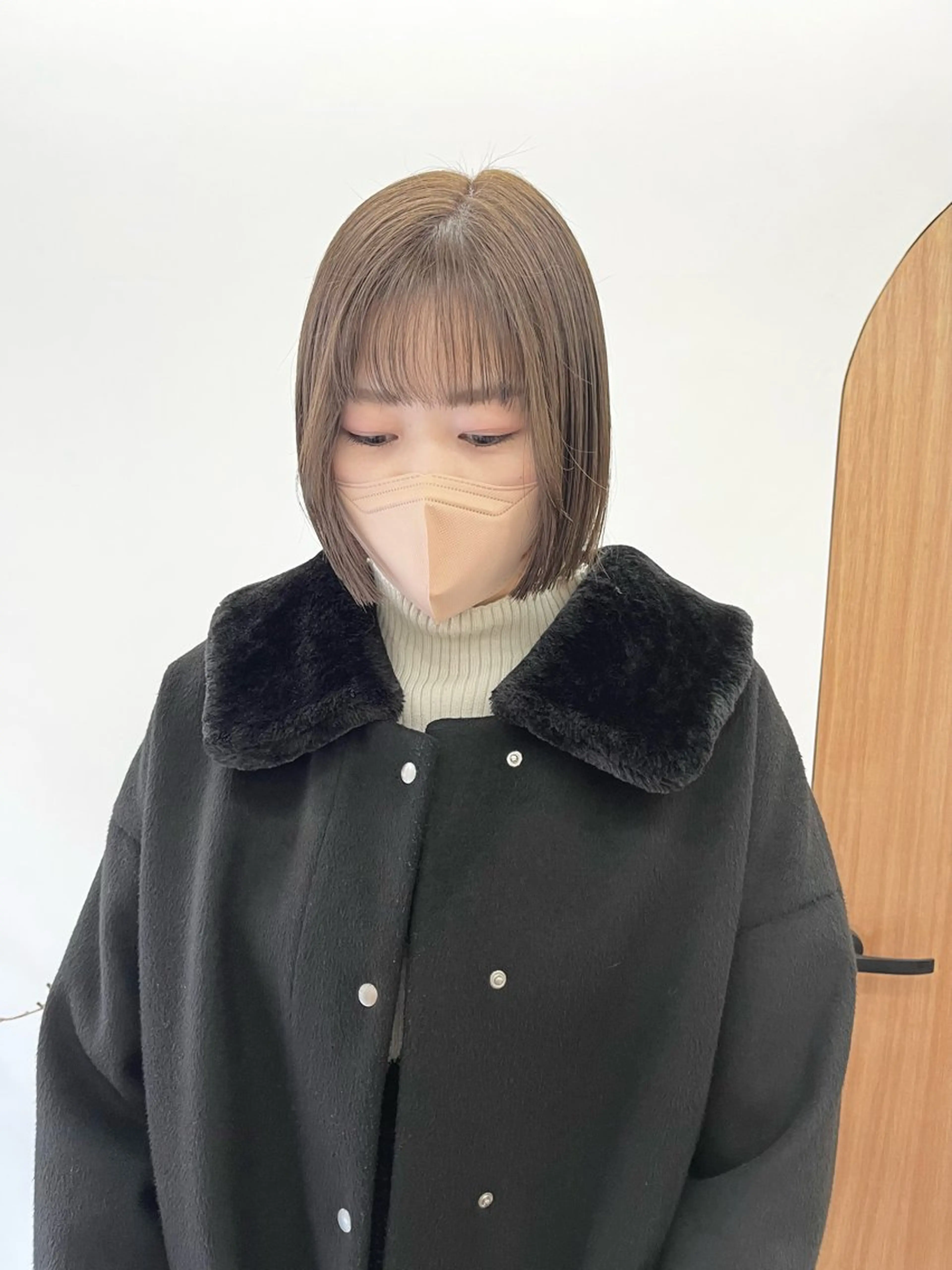 ショート カラー ヘアアレンジ ブリーチ ダブルカラー ブリーチなしカラー ena/ブリーチなし 暖色・ベージュ🎀のヘアスタイル