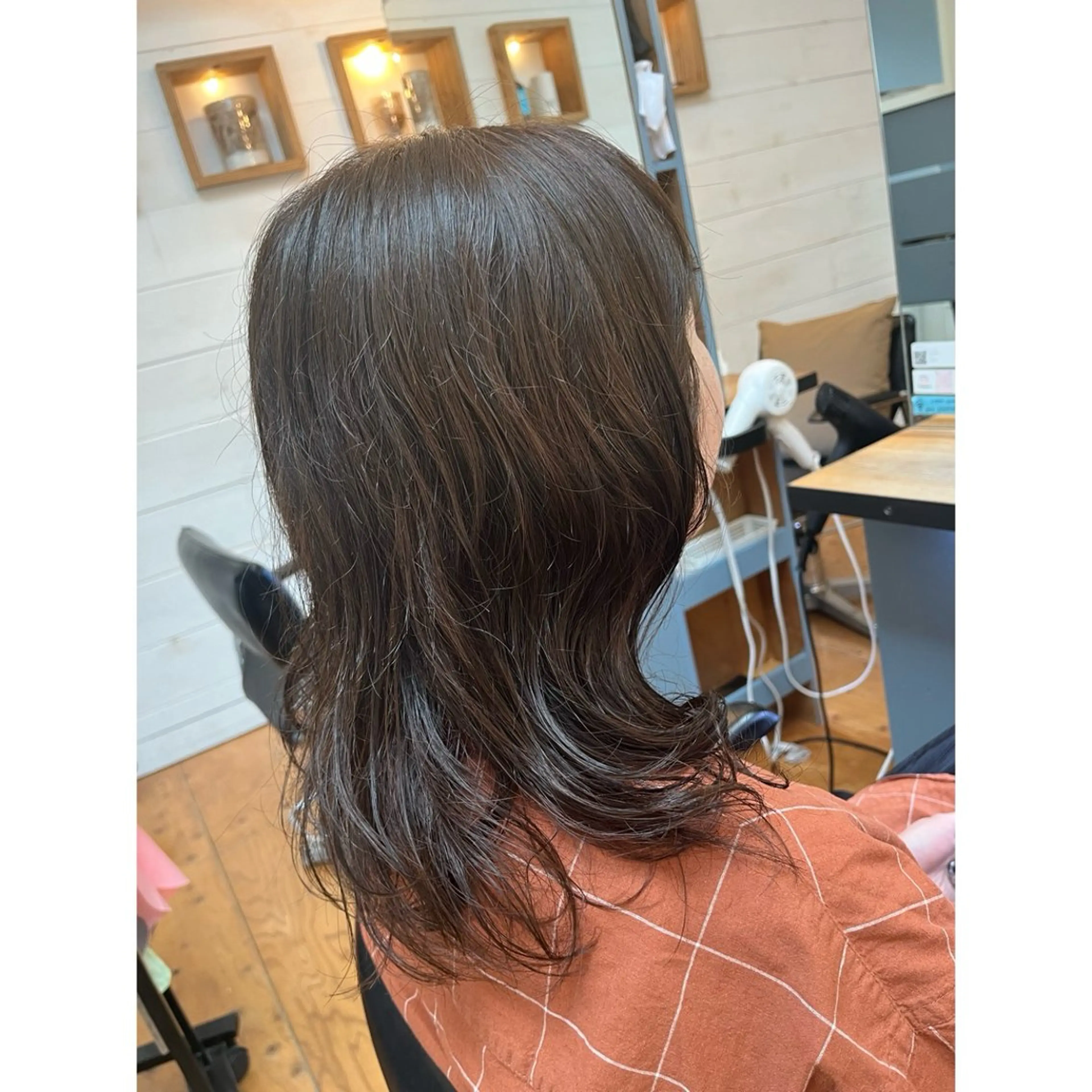 ミディアム カラー パーマ カット パーマ Lagom なかだのヘアスタイル
