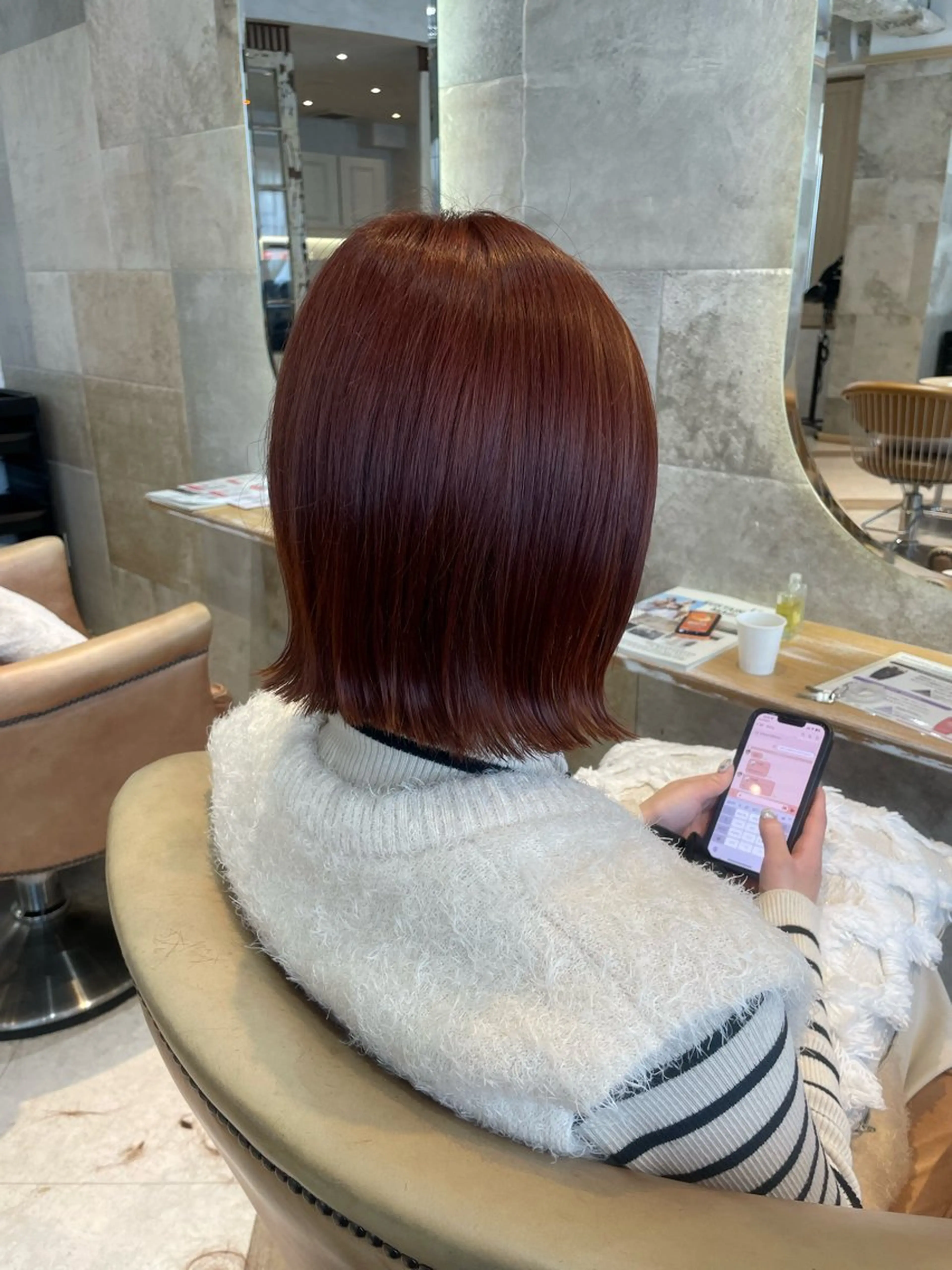 ショート ボブ カット ヘアカラー トリートメント Kanami/韓国風 /艶カラーのヘアスタイル