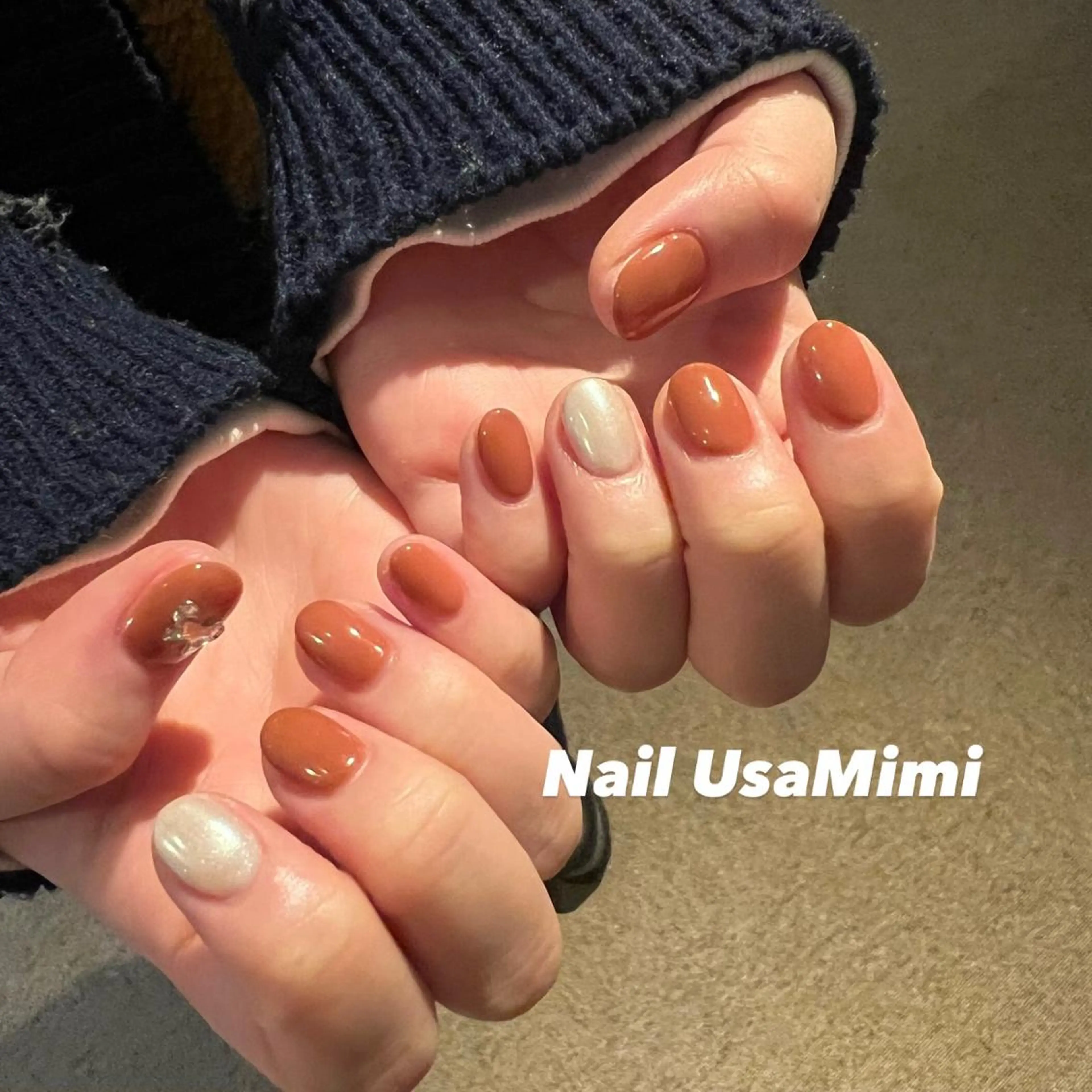 ネイル フットネイル ジェルネイル マグネットネイル 持ち込み ニュアンスネイル 本町ネイルNail UsaMimiのネイルデザイン