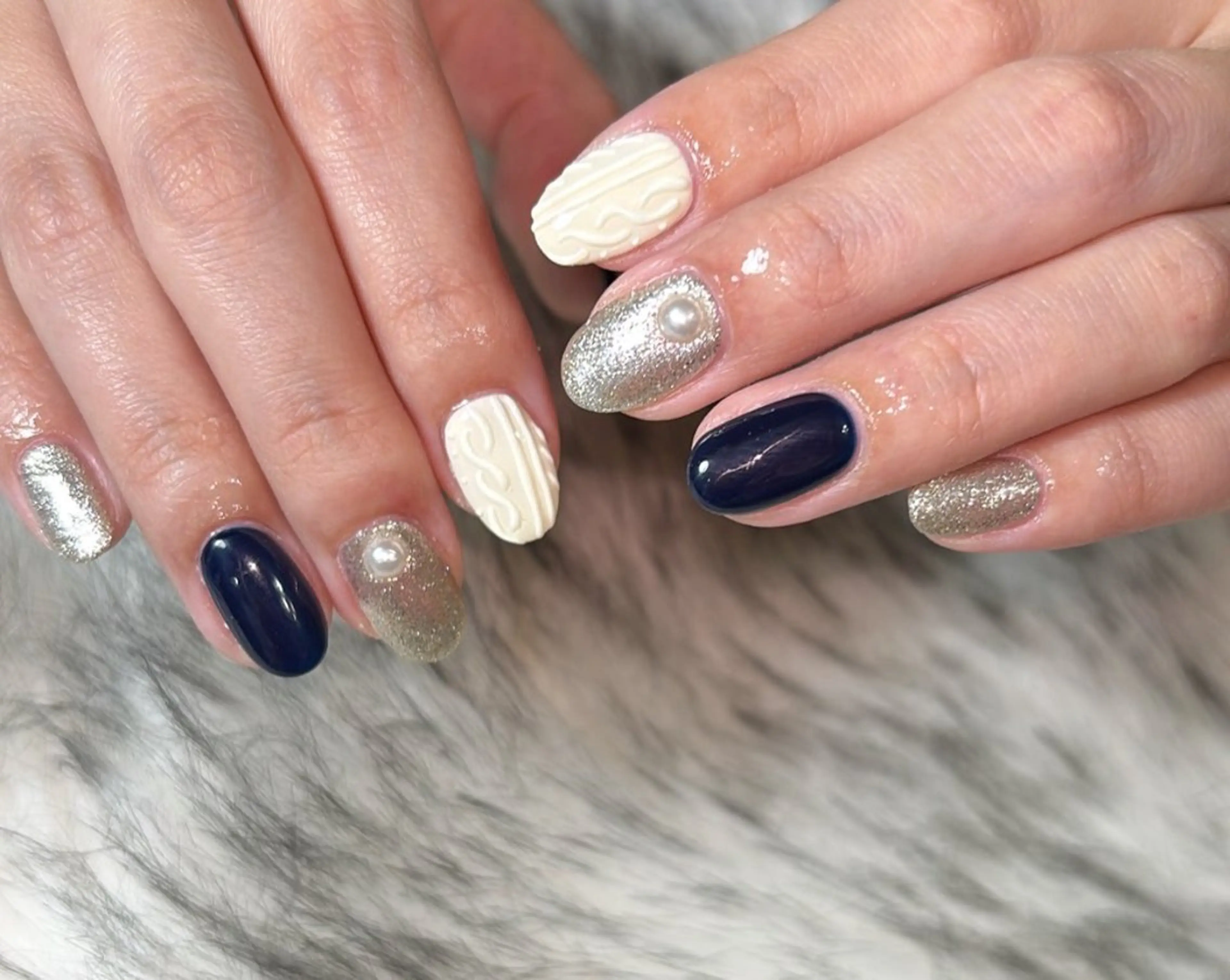 ネイル オーロラネイル フットネイル フレンチネイル ジェルネイル マグネットネイル ハンドネイル kikinail 溝の口のネイルデザイン