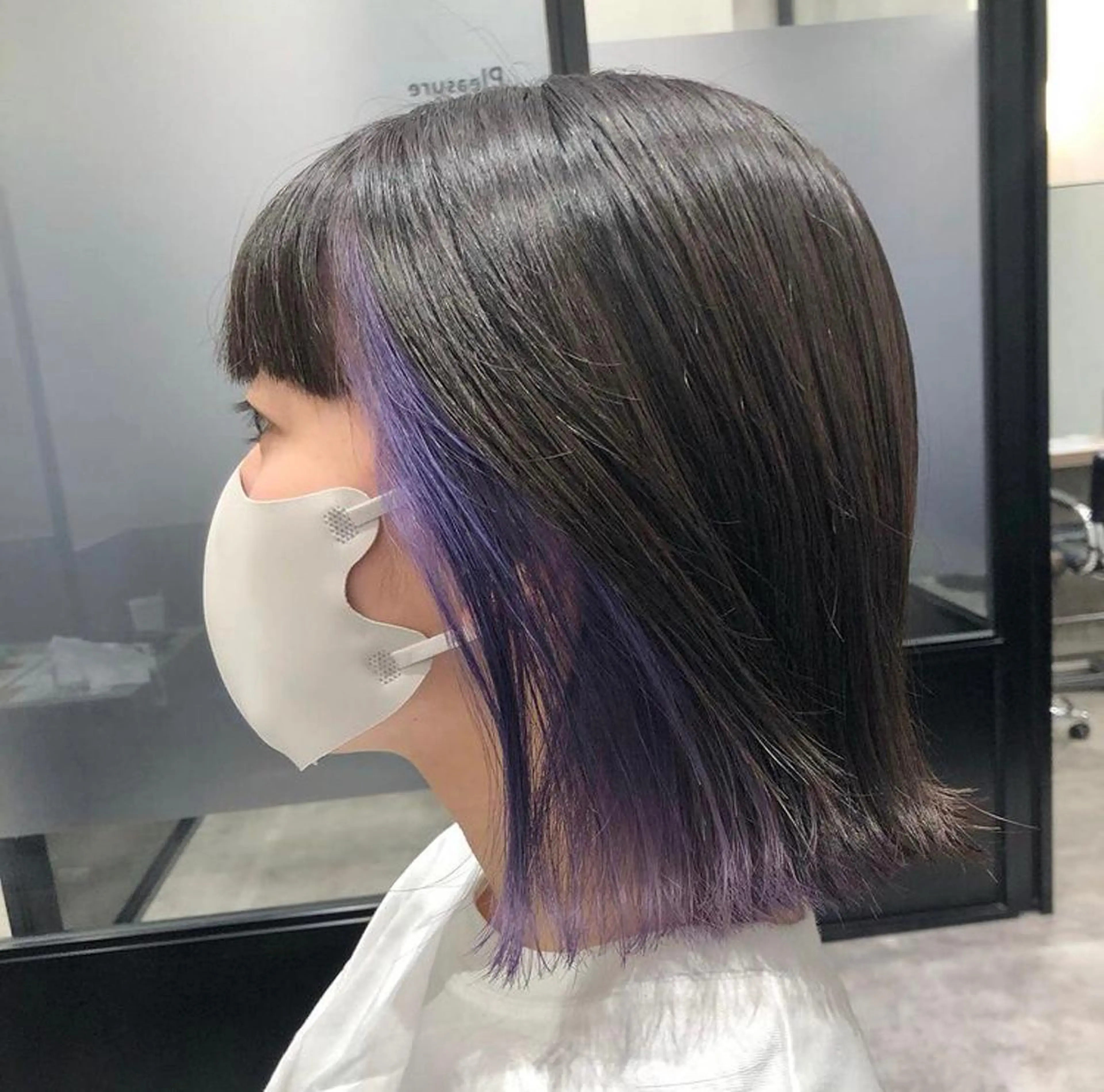 ミディアム カラー パーマ ヘアアレンジ メンズ キッズ 切りっぱなしボブ メンズブリーチ メンズインナーカラー ブリーチ ブルーカラー カット ヘアカラー GOTODAY SHAiRE SALON (原宿本店)所属・stylist 🎀 kanaのその他イメージ