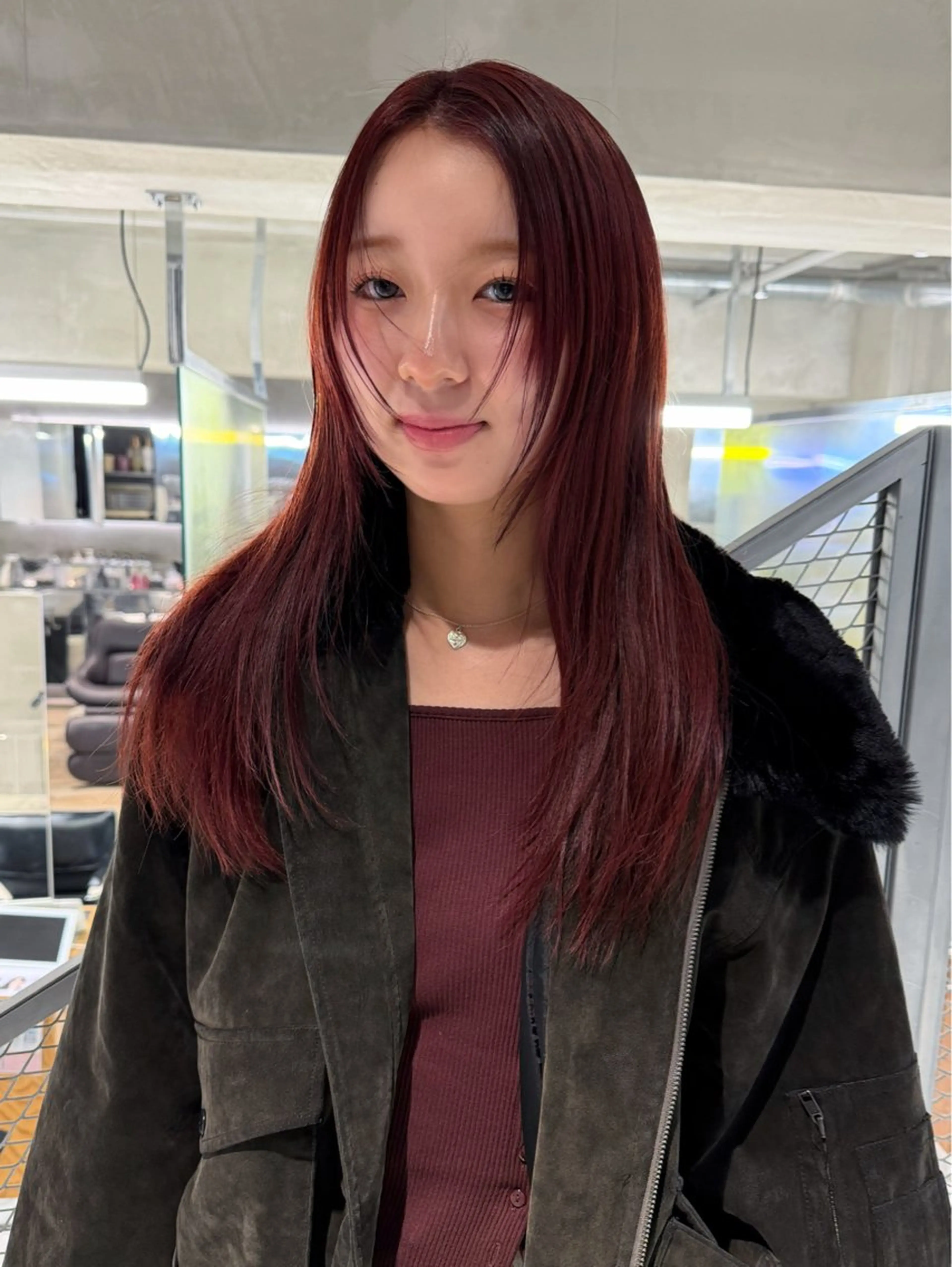 セミロング カット ヘアカラー トリートメント 🎀暖色カラー🎀 おかだみほのヘアスタイル