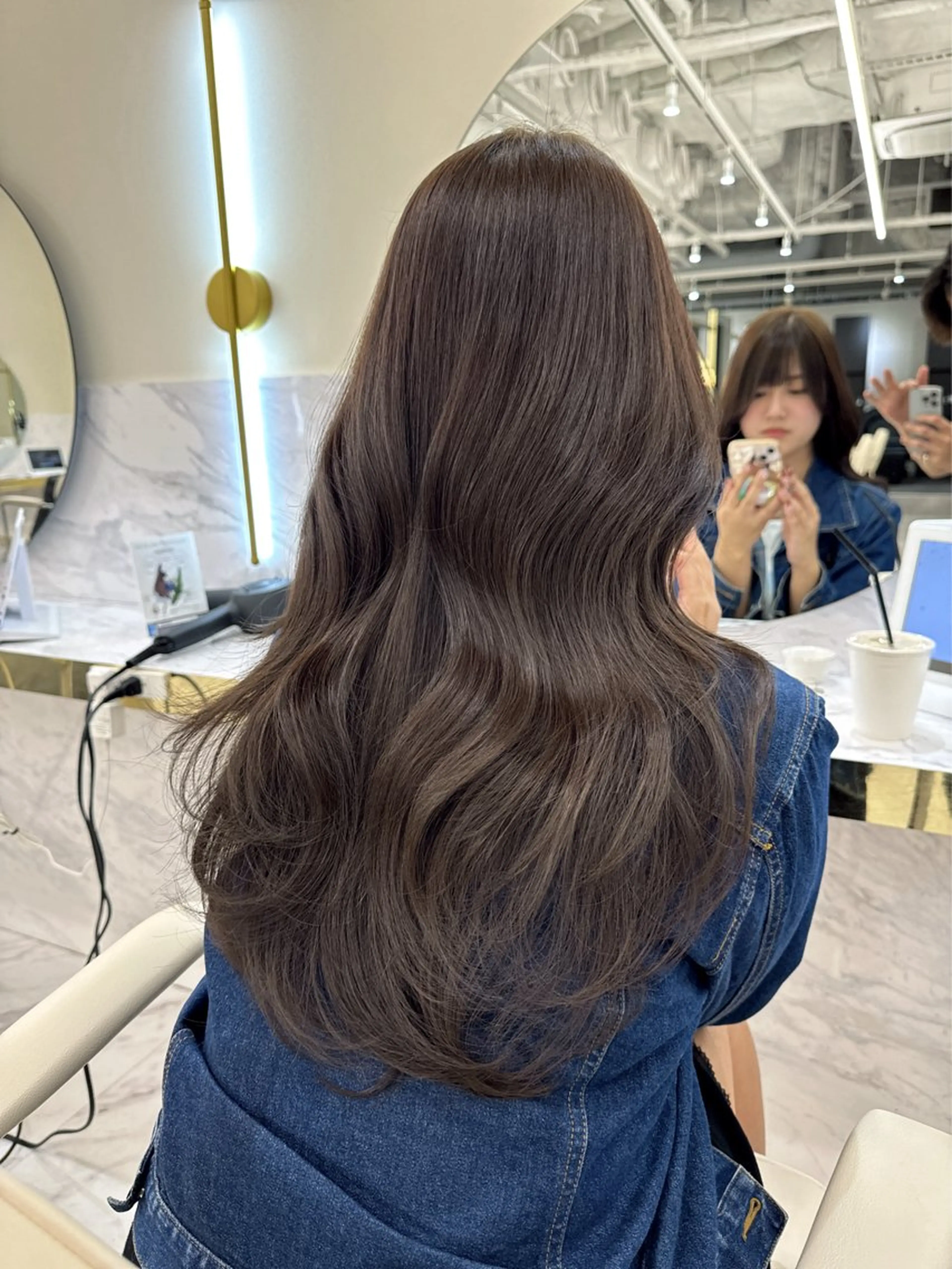 セミロング カラー ヘアアレンジ ブラウンカラー 透明感カラー オリーブカラー 髪質改善 カット ヘアカラー トリートメント 髪質改善支持率 NO.1🌹松野力也のヘアスタイル