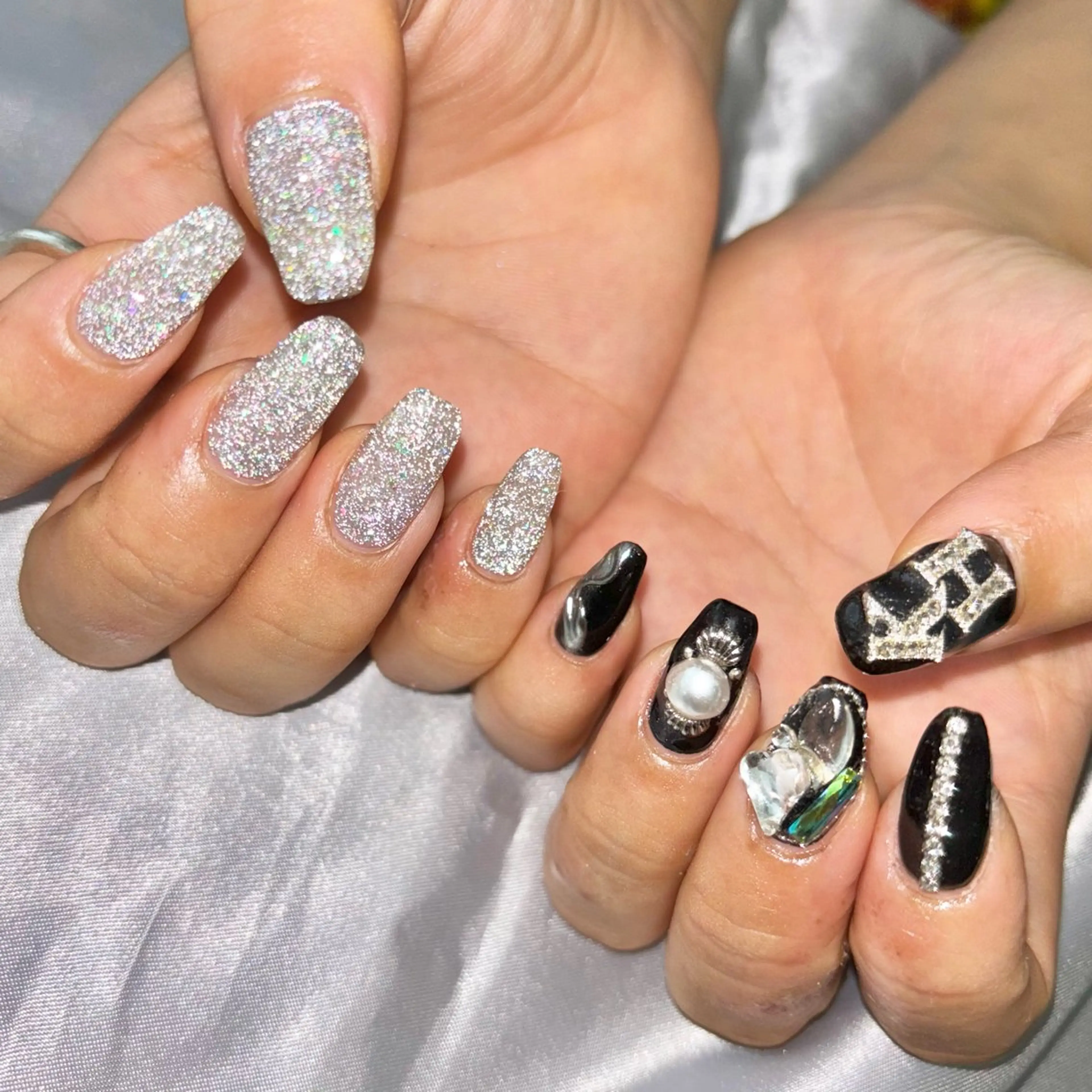 メンズ ネイル フラッシュネイル ハンドネイル ハンドケア nail&eye Aoのマツエク・マツパデザイン