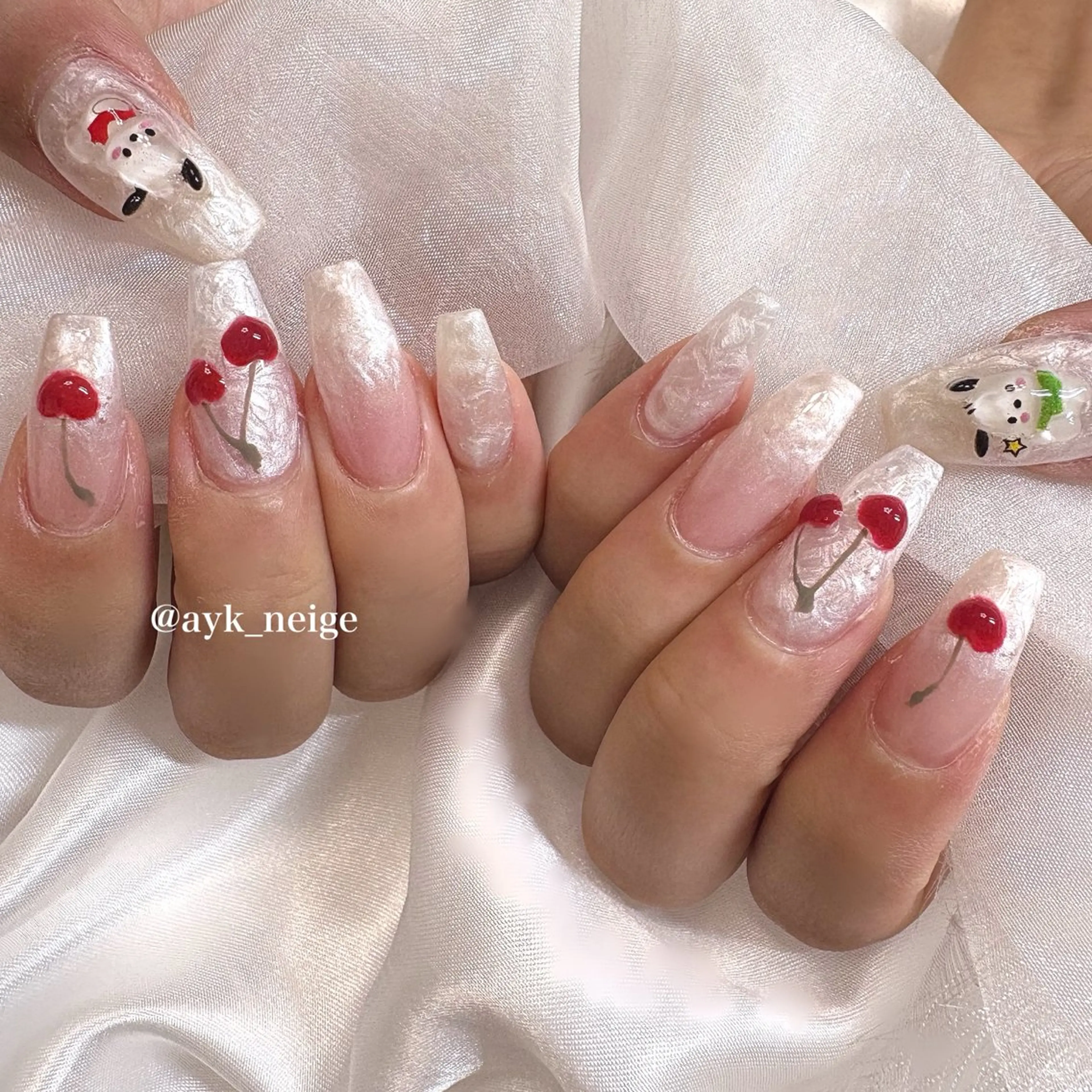 ネイル フットネイル キラキラネイル 韓国ネイル リボン シンプルネイル n'eige nail所属・大谷 綾香のネイルデザイン