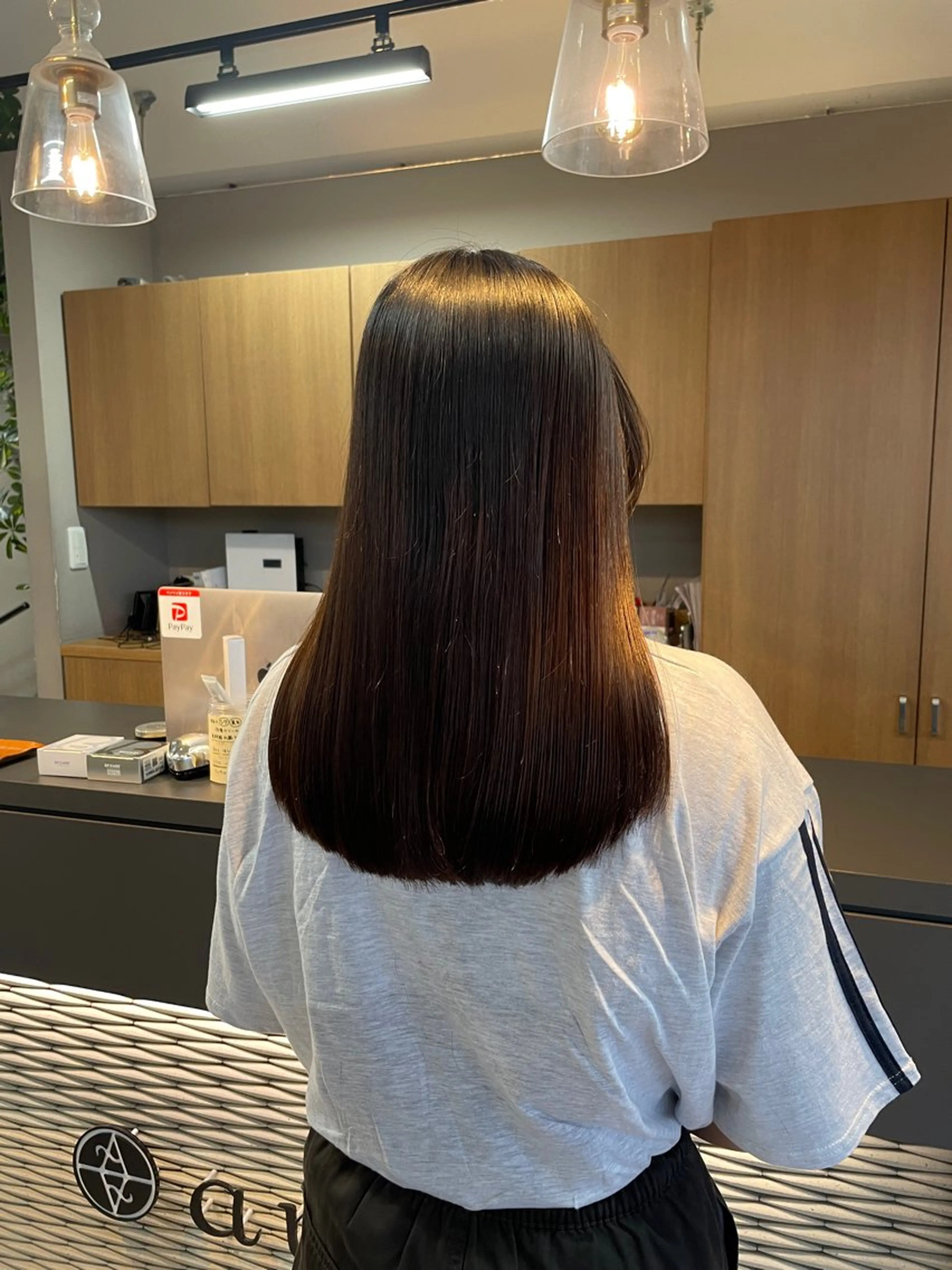 ロング パーマ ストレートパーマ alu所属・マキノ キョウカのヘアスタイル