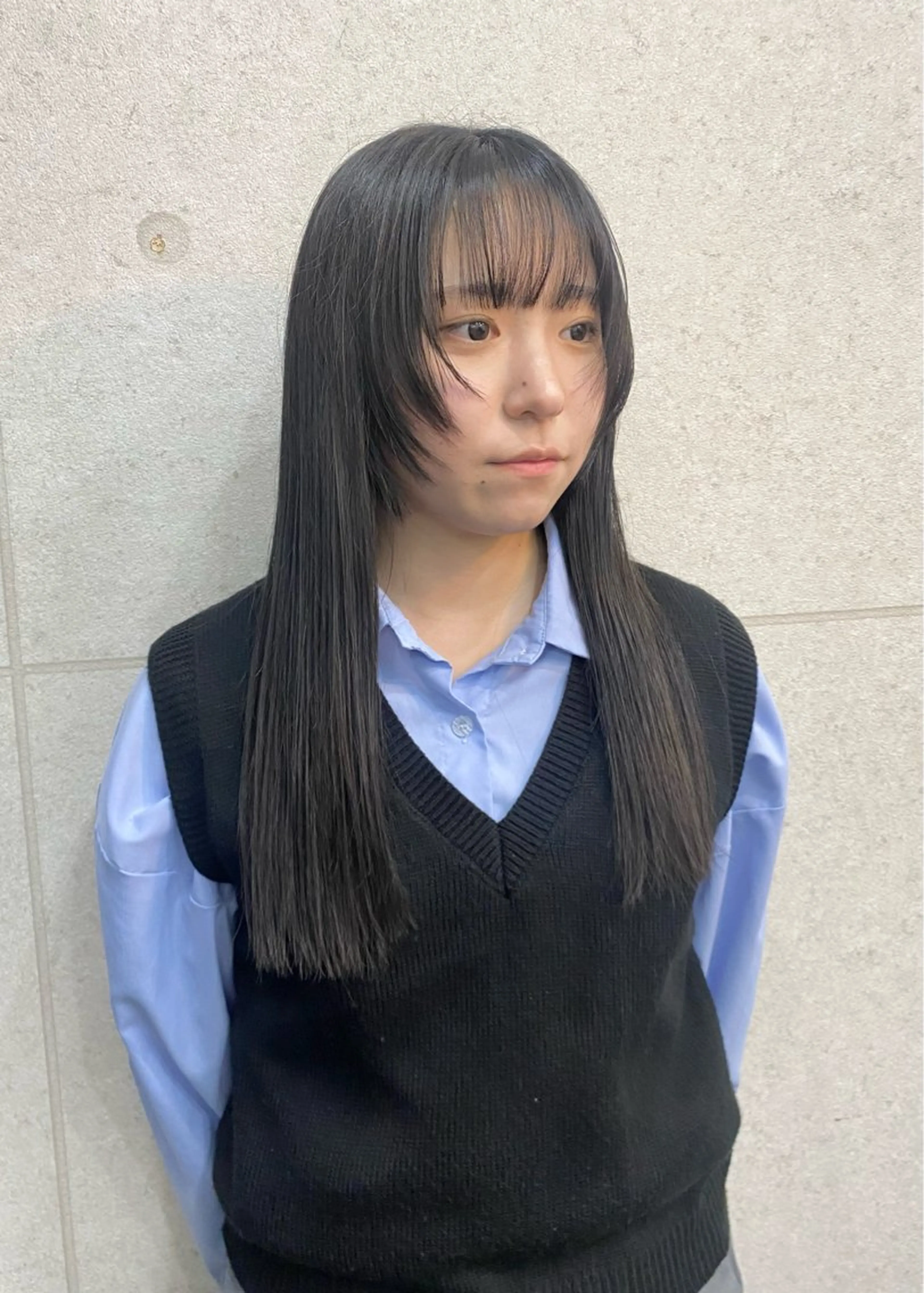 ロング カラー 顔まわりレイヤー レイヤーカット カット ヘアカラー トリートメント anli所属・tomomi /レイヤーカットのヘアスタイル