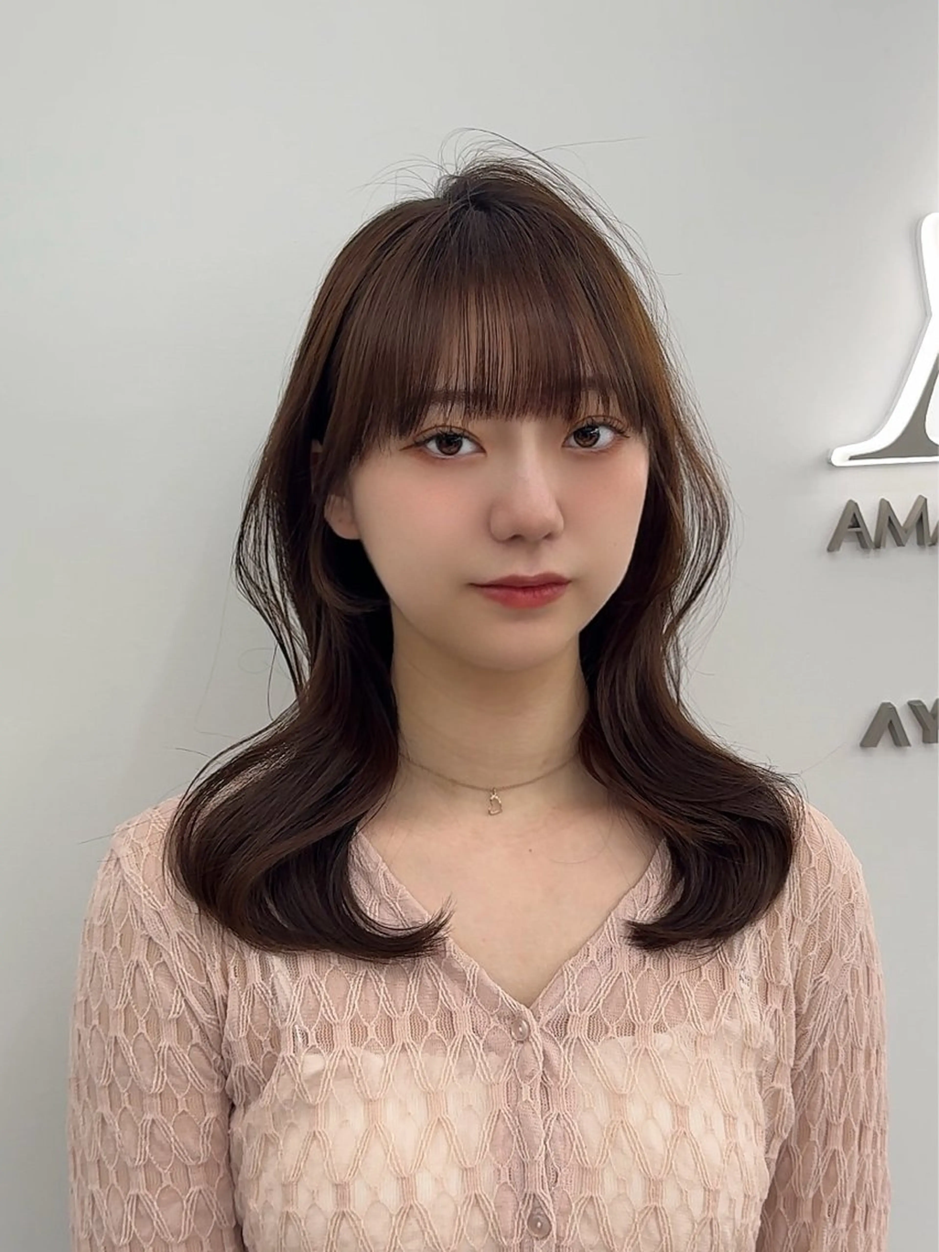 ミディアム カラー ヘアアレンジ 最小顔周り&レイヤー 特化/池袋/kokiのヘアスタイル