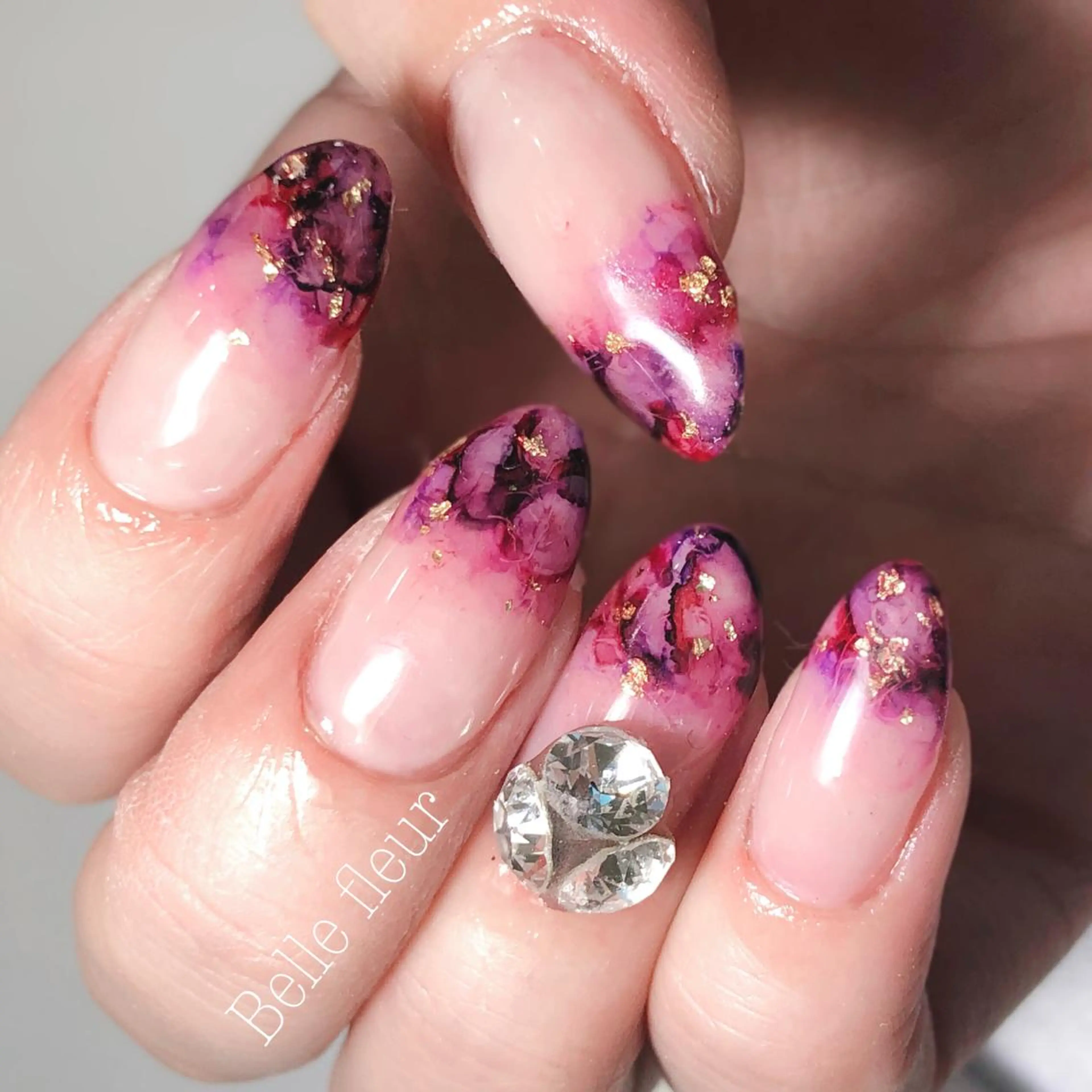 セミロング ネイル Belle fleurのネイルデザイン