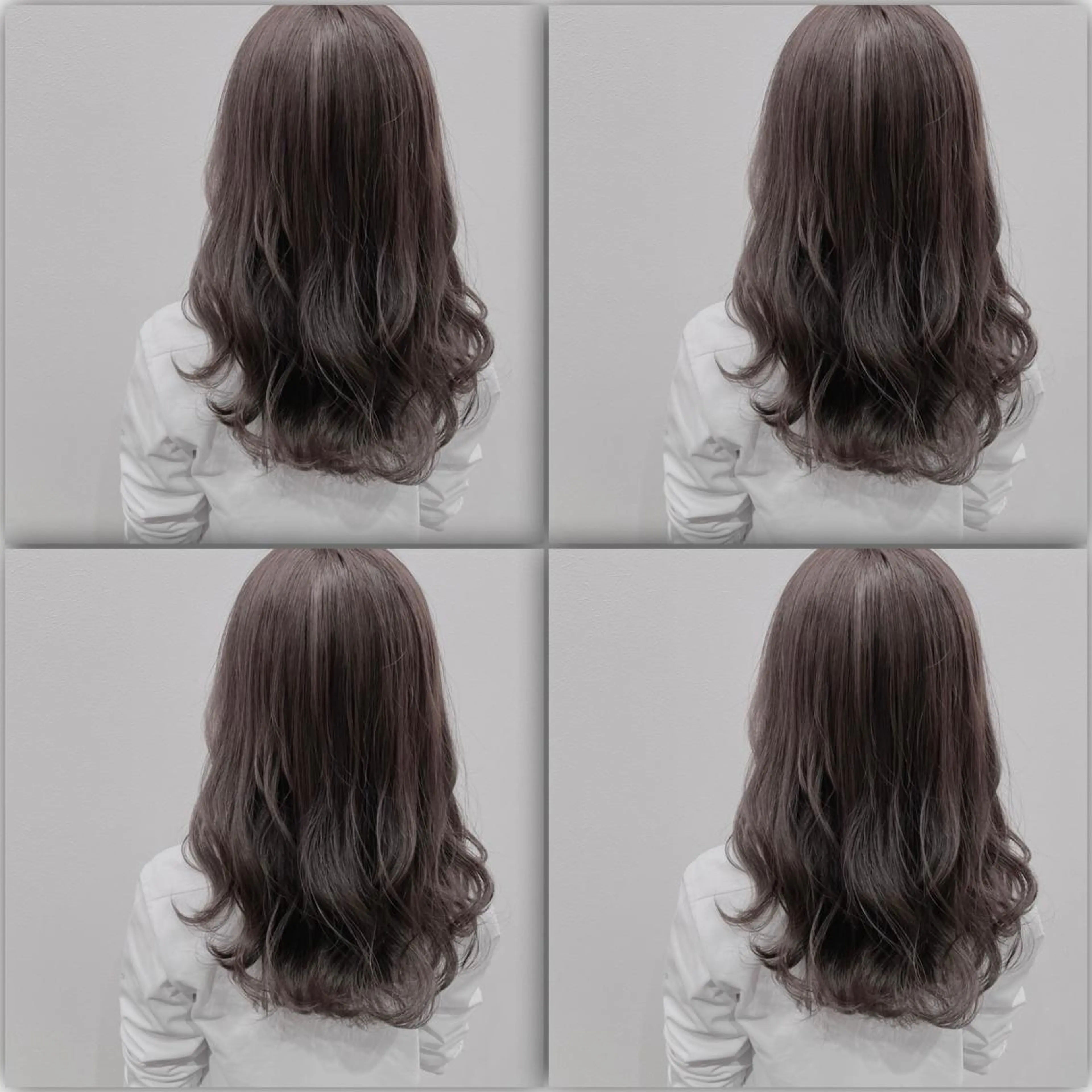 セミロング カラー ヘアアレンジ ケアブリーチ 韓国レイヤーKYONのヘアスタイル