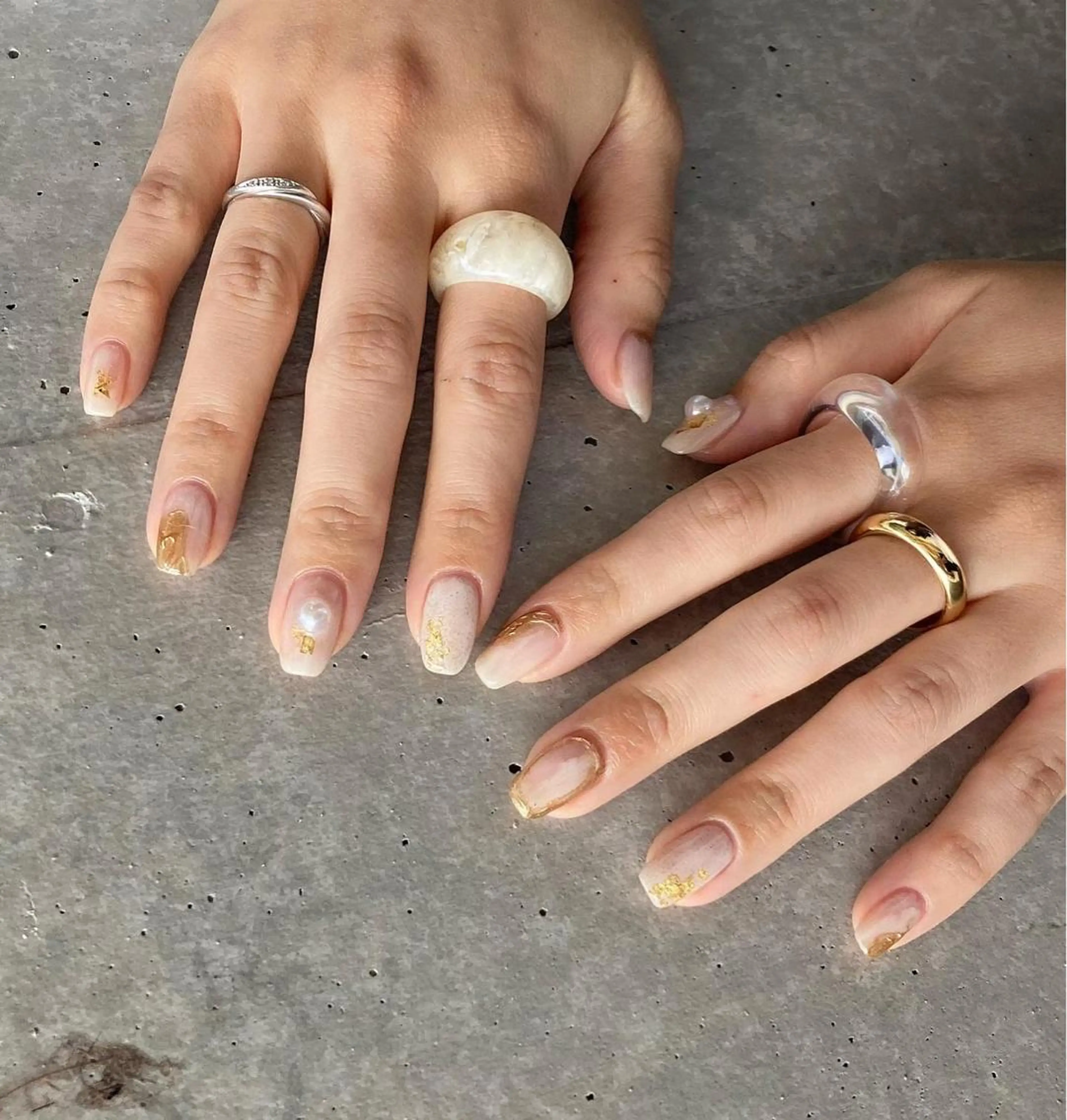 ネイル アートネイル 長さ出し ジェルネイル 氷ネイル・うるうるネイル マットネイル ハンドネイル nail salon Soeurのネイルデザイン