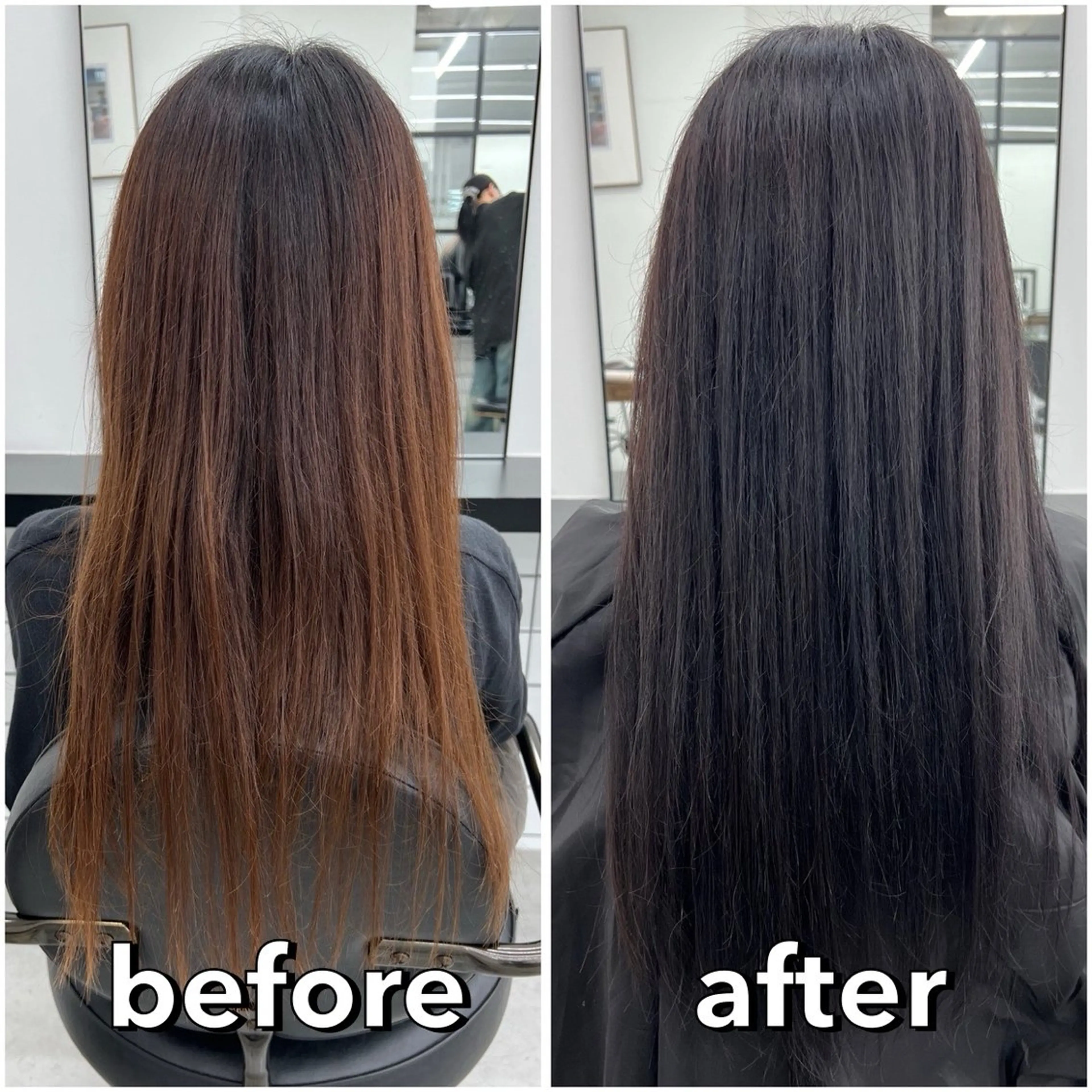 セミロング カラー アッシュ アッシュグレー 黒髪 ブルーカラー 透明感カラー ヘアカラー トリートメント あすか JILLSTUDIOのヘアスタイル
