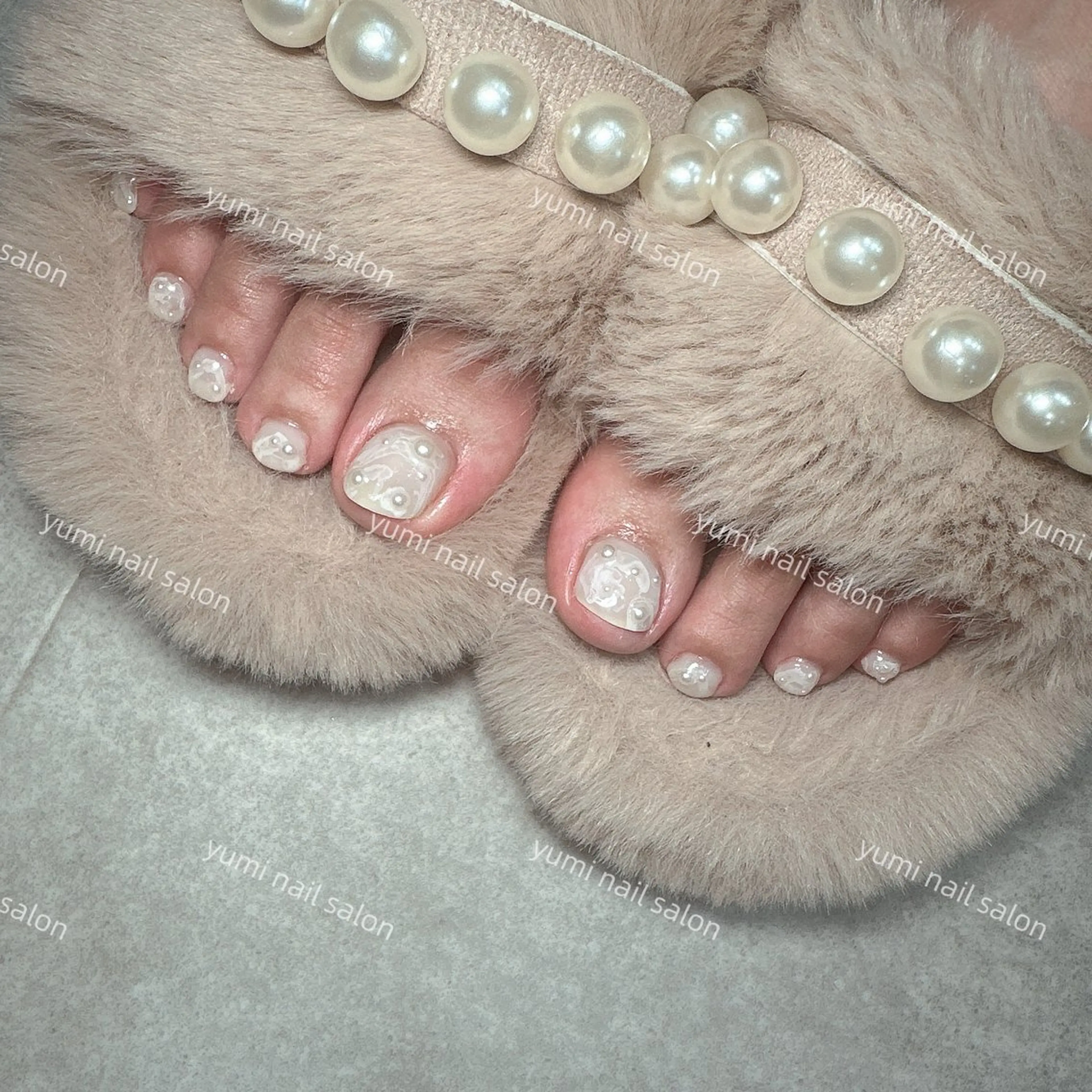 ネイル Yumi ジェル& チップ長さだしのネイルデザイン