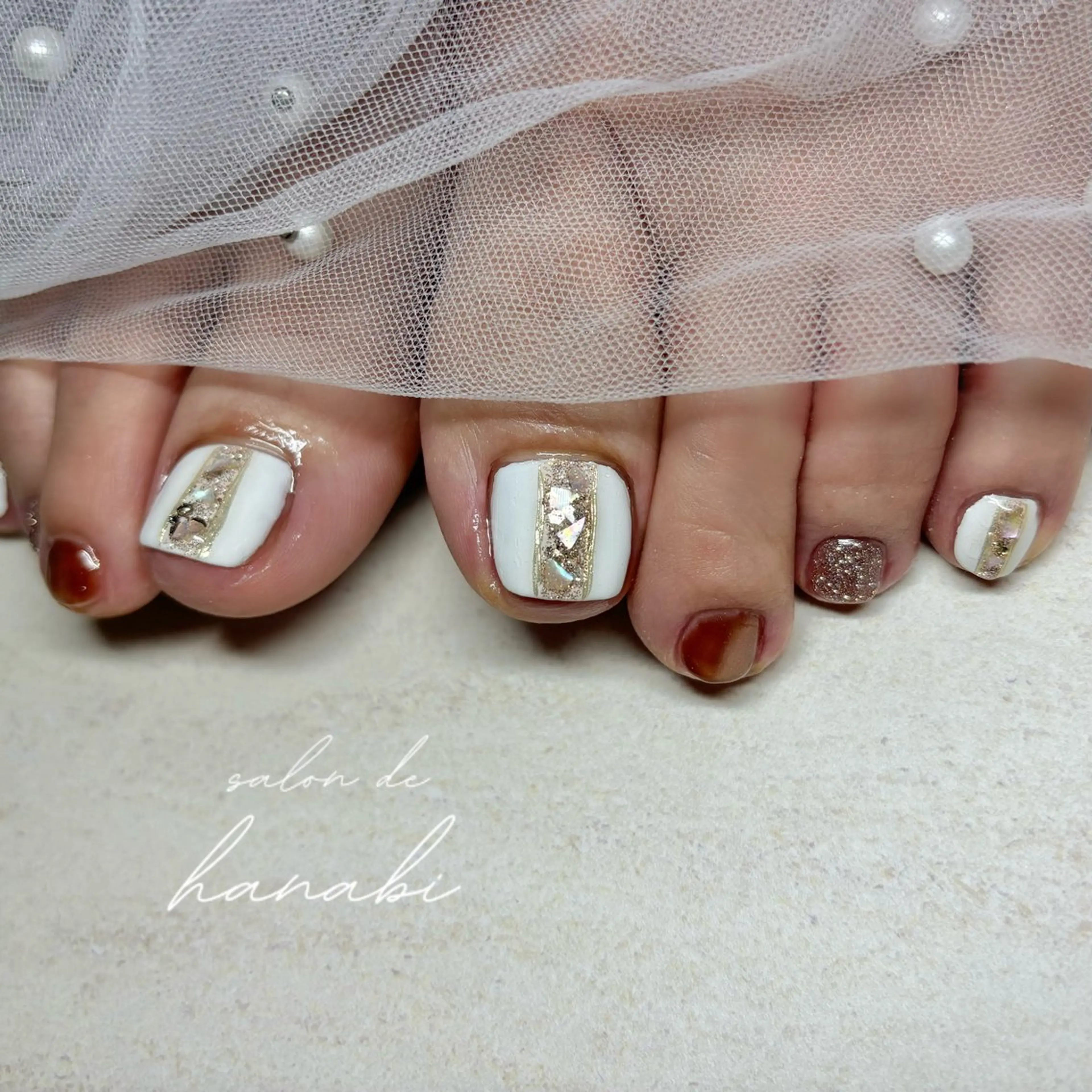 ネイル フットネイル 夏ネイル salon de hanabi八王子のネイルデザイン