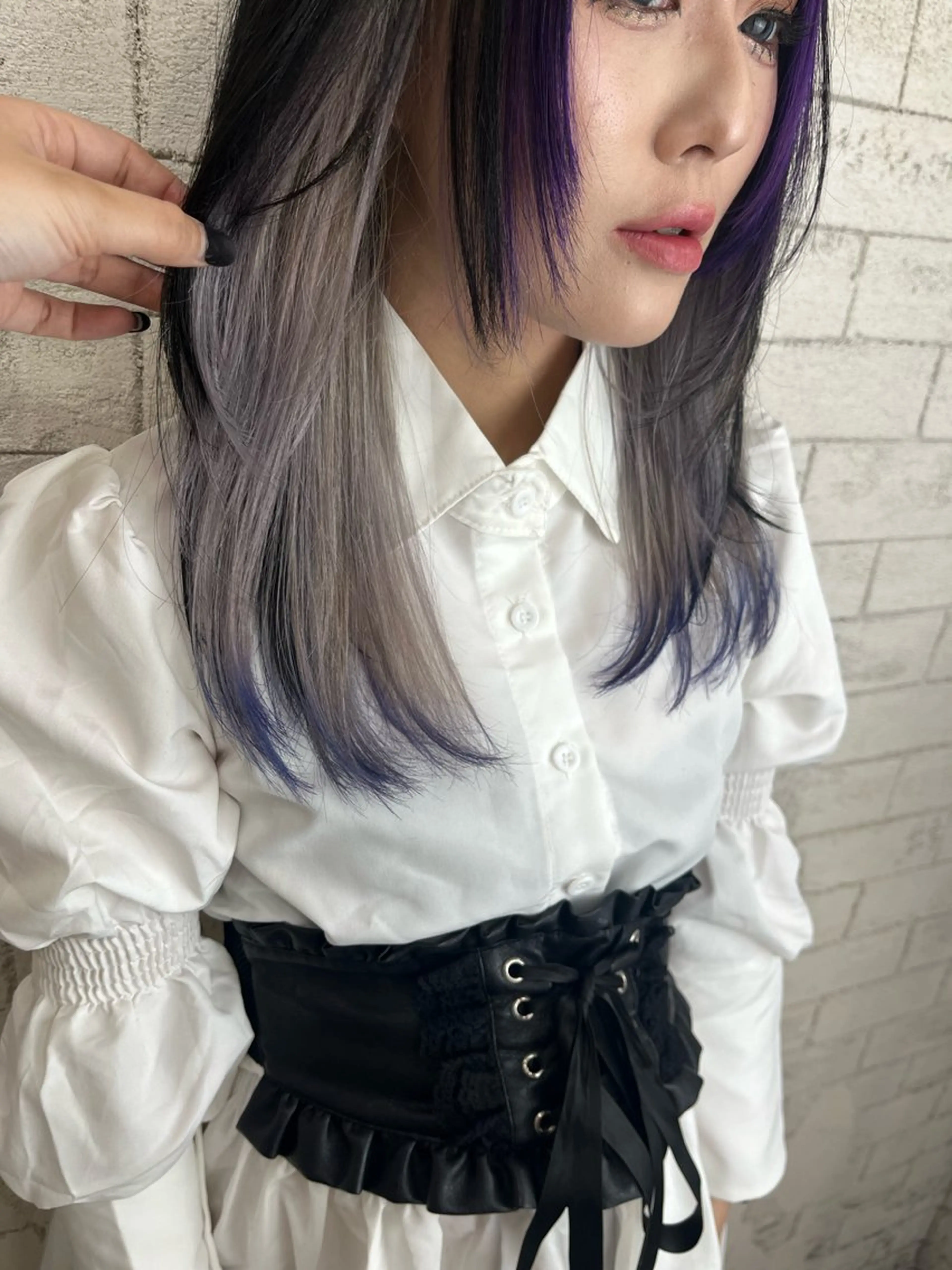 セミロング カラー 🦋インナー/エク ステ🦋YUI🦋のヘアスタイル