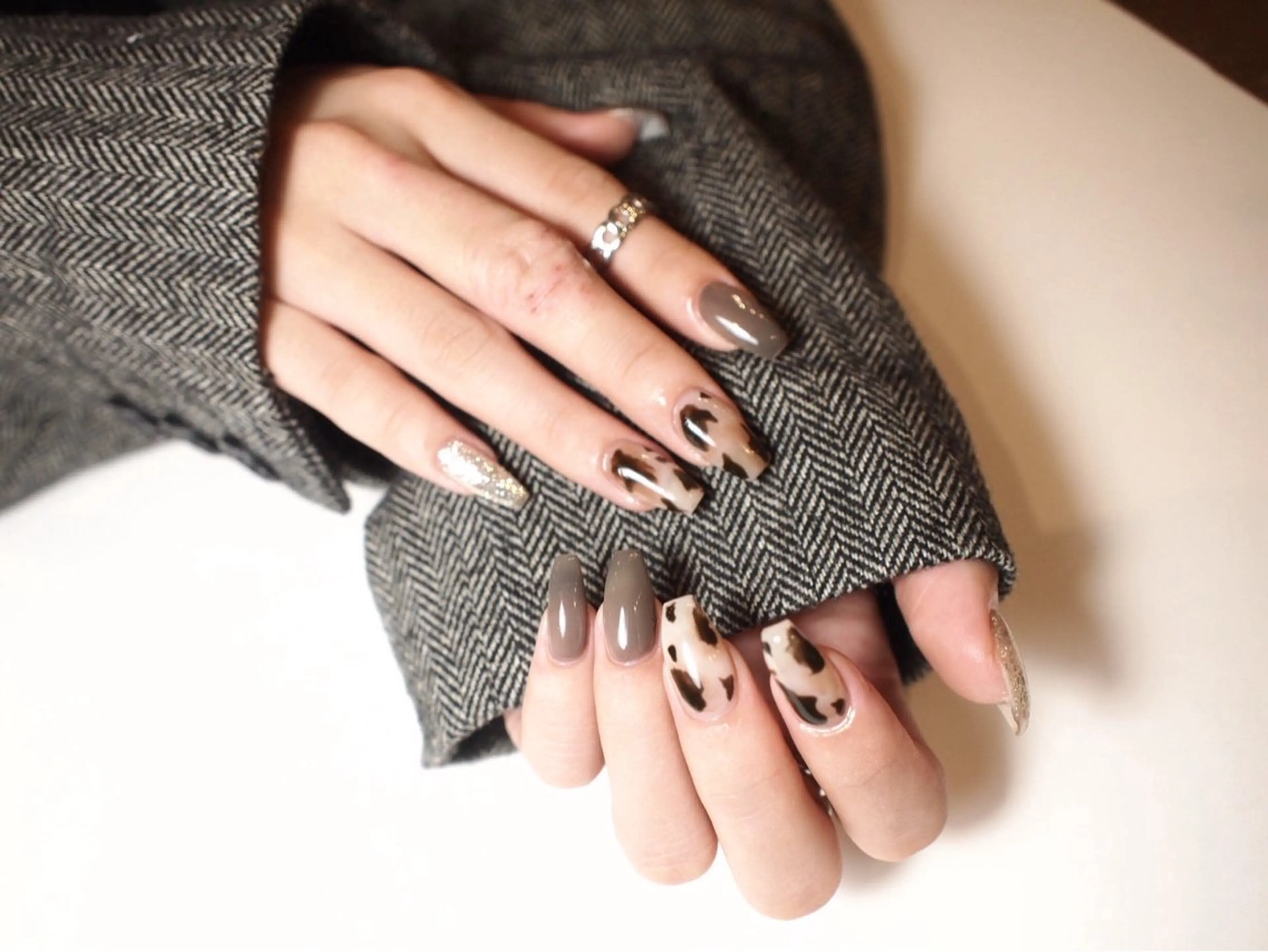 ネイル 冬ネイル ハンドネイル 【ＯＲＧＡＮ】 nailのネイルデザイン