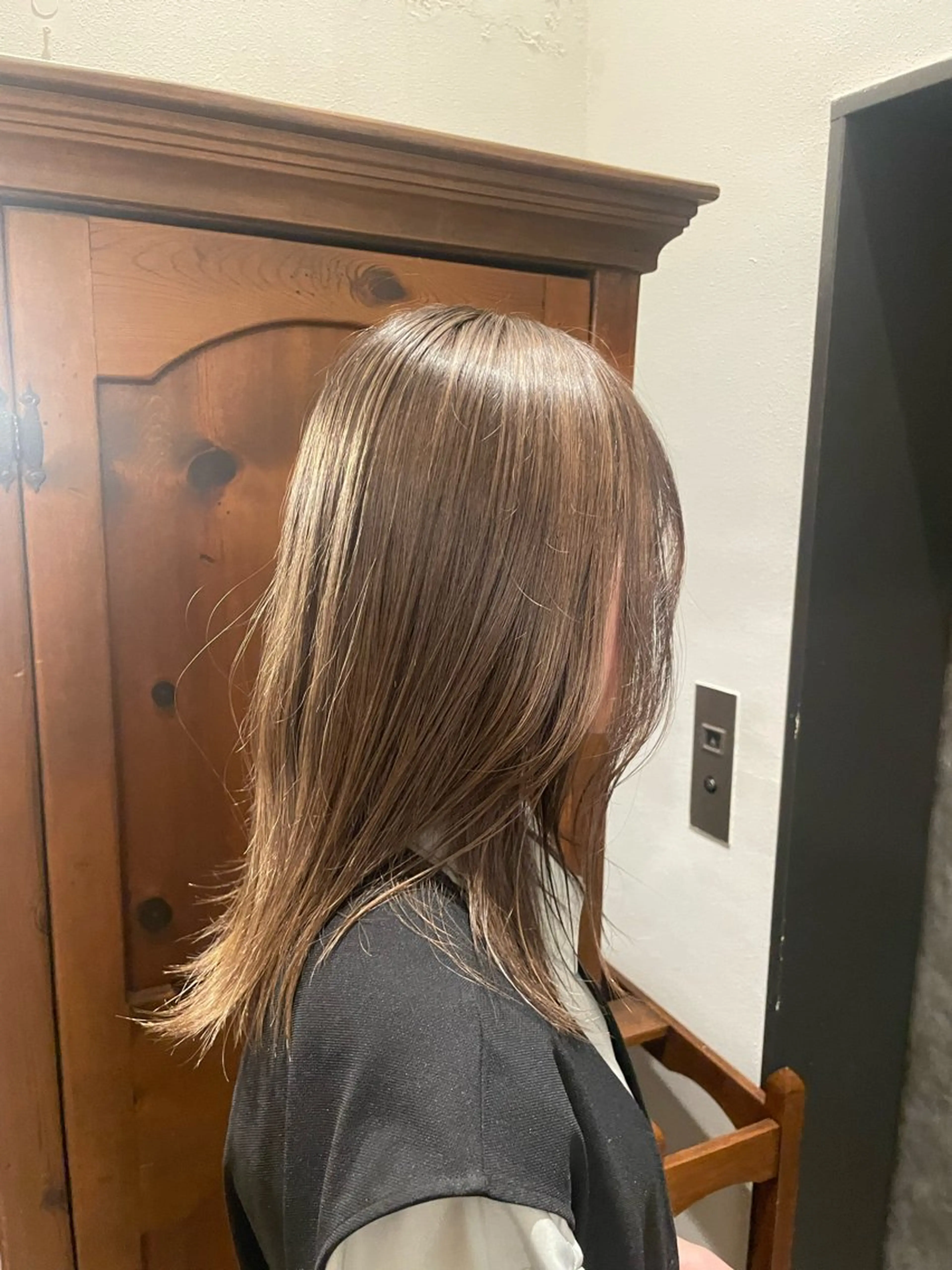 ミディアム 🍁レイヤー.ニュア ンスパーマ.🍁陸来のヘアスタイル
