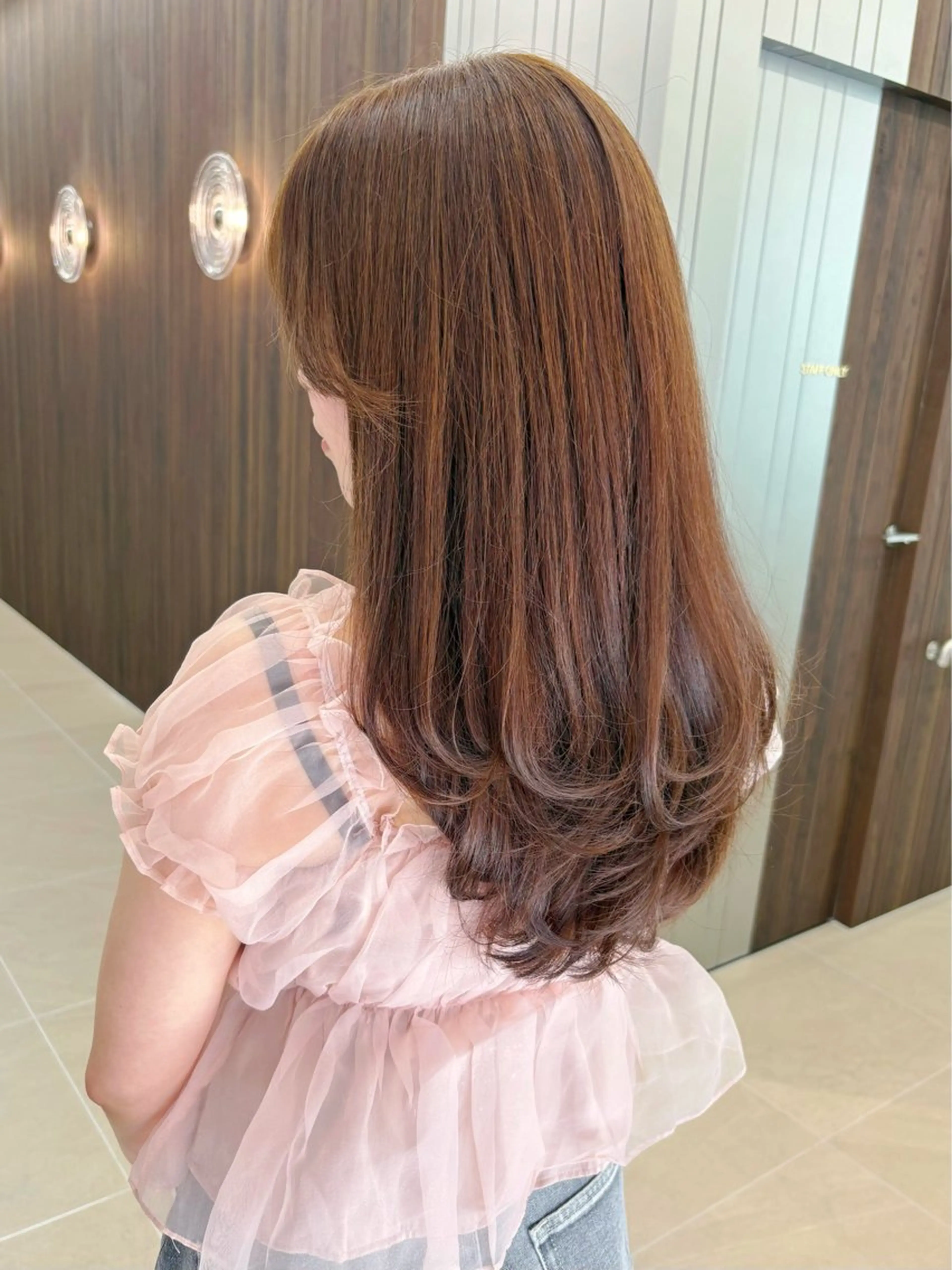 ロング カット PULSE yokohama所属・レイヤー |オリーブ |ヘーゼルベージュのヘアスタイル