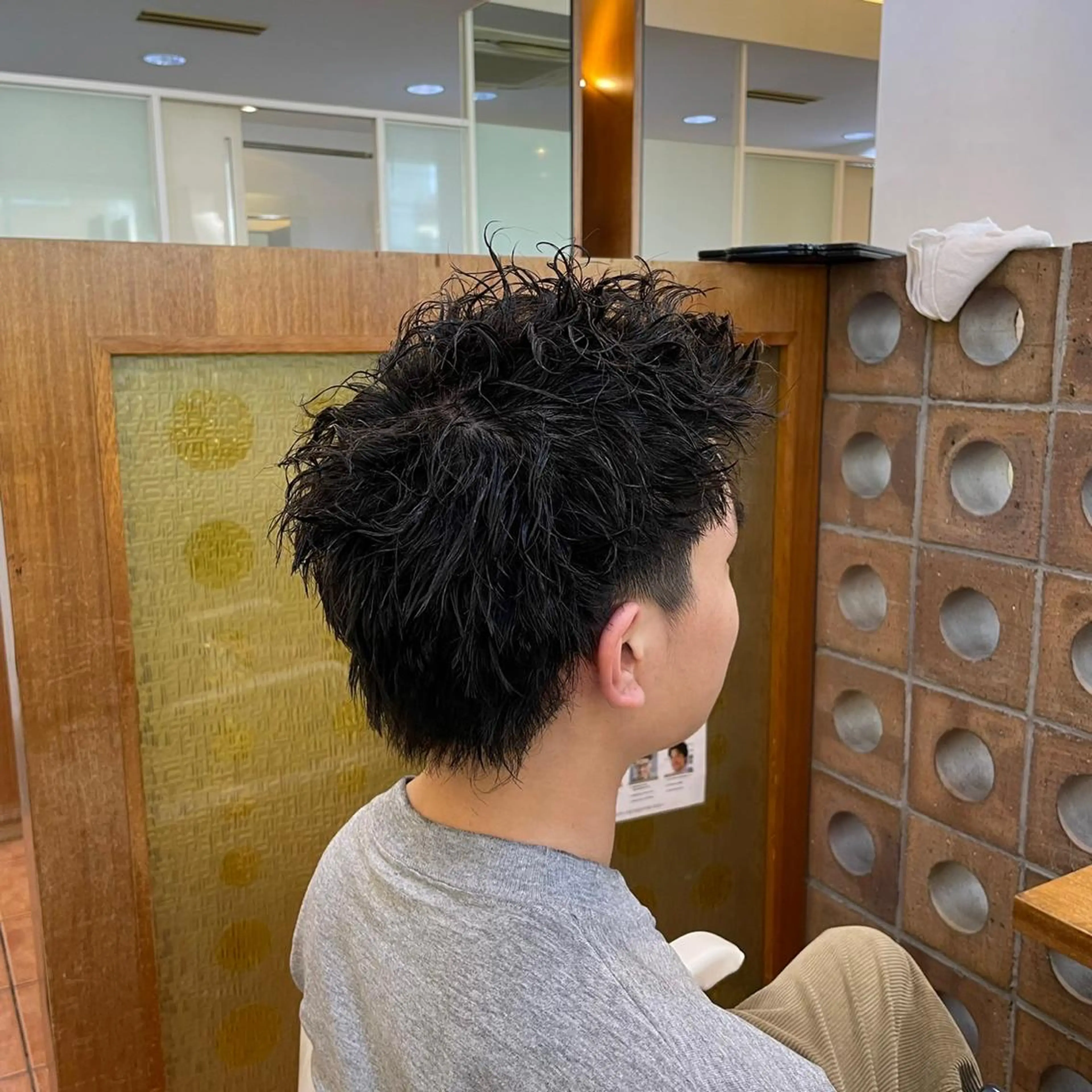 ショート パーマ メンズ カット パーマ メンズスタイル 完全再現/仁翔のヘアスタイル