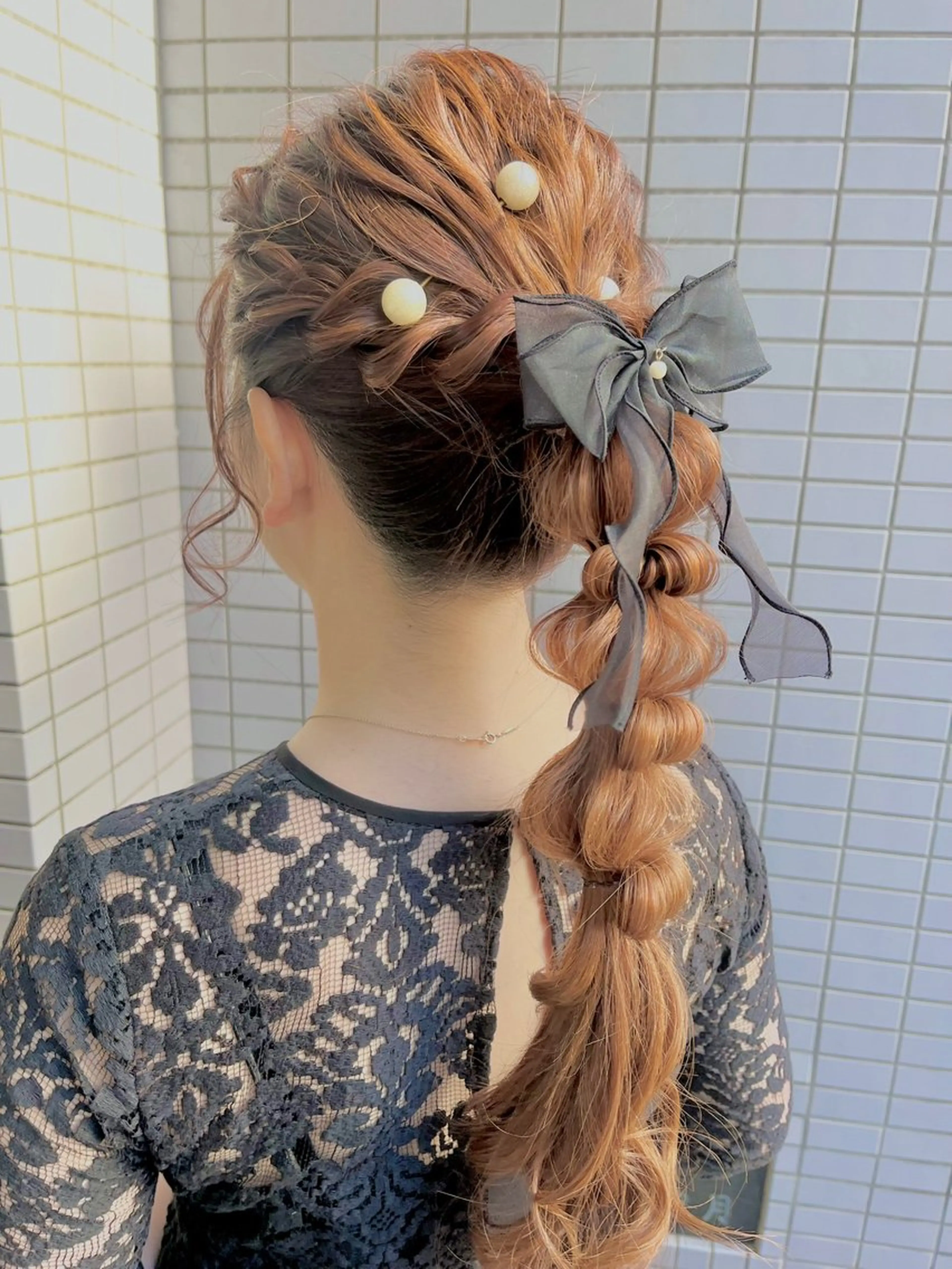 ヘアアレンジ 結婚式・ブライダル ヘアセット ヘアセット/メンズ 今田  水風🐰のヘアスタイル